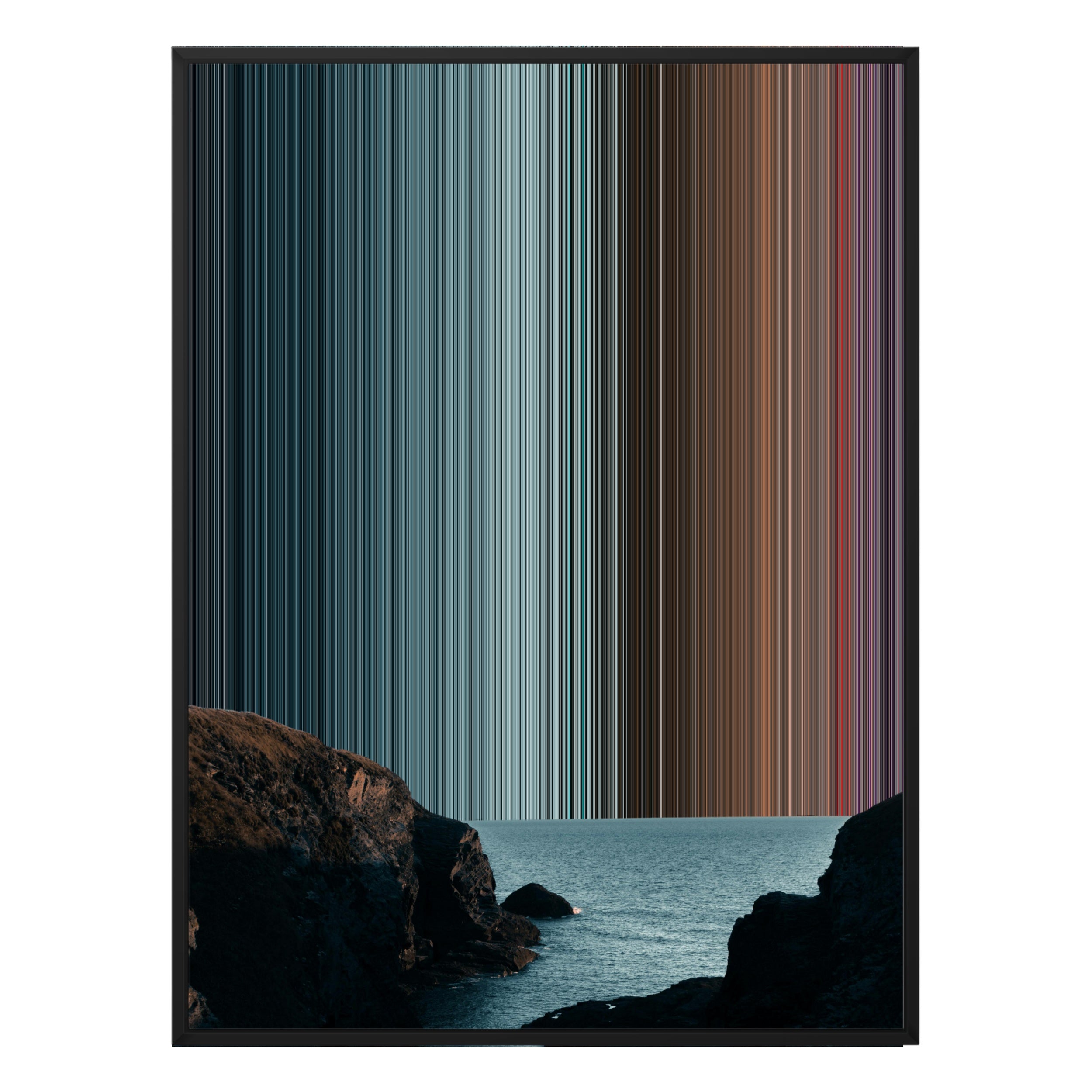 34×42" Metallic Float Frame Canvas - Black Frame variant