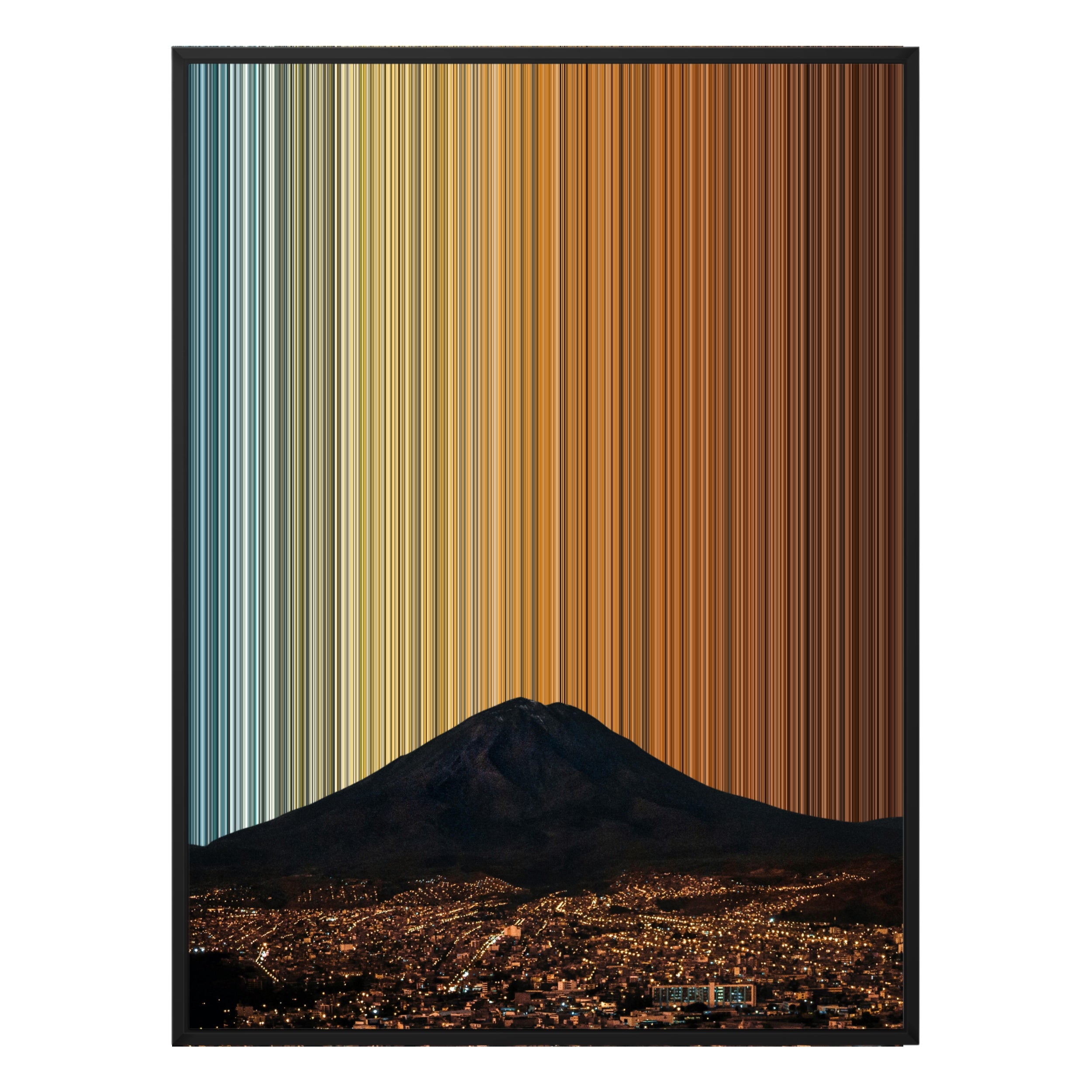 34×42" Metallic Float Frame Canvas - Black Frame variant