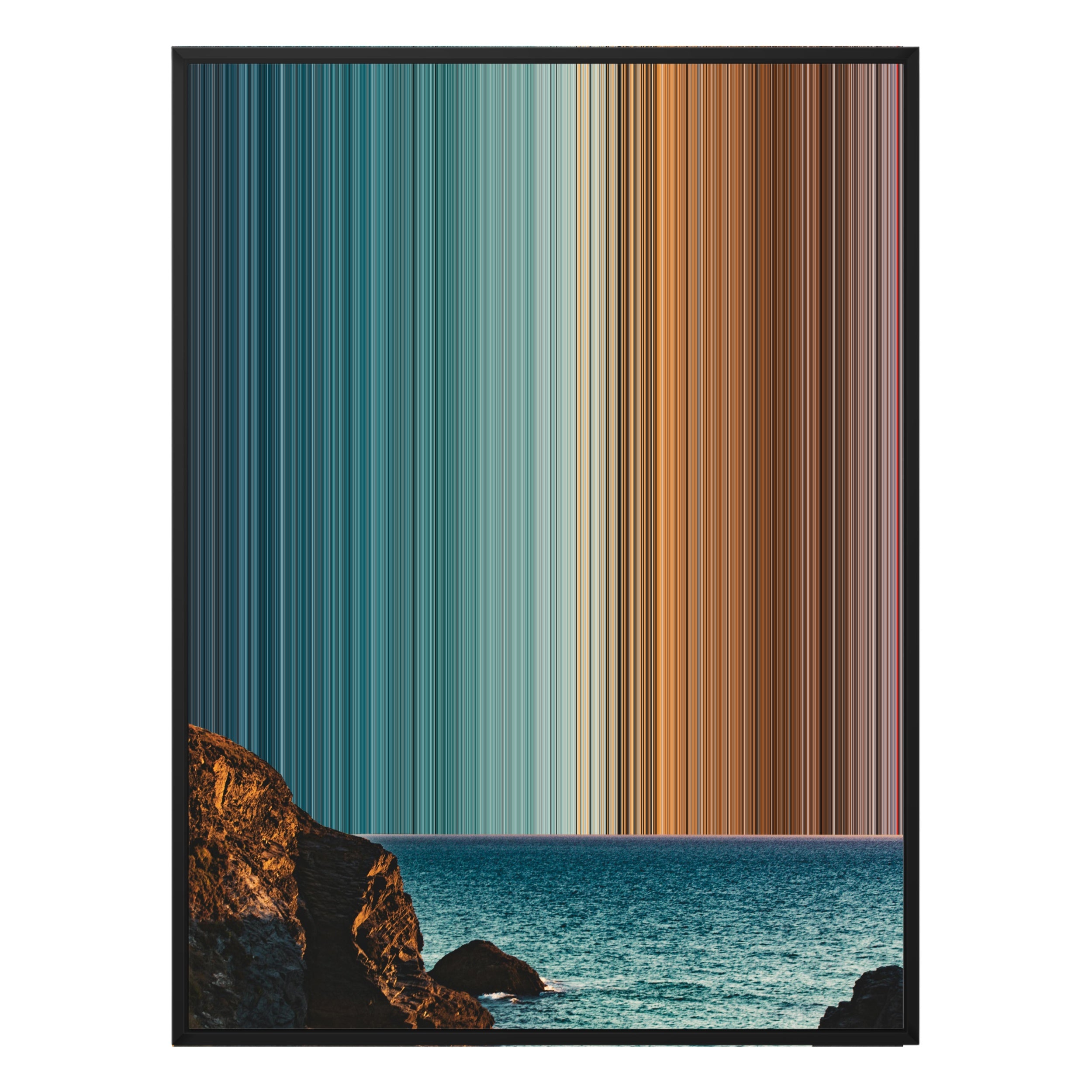 34×42" Metallic Float Frame Canvas - Black Frame variant