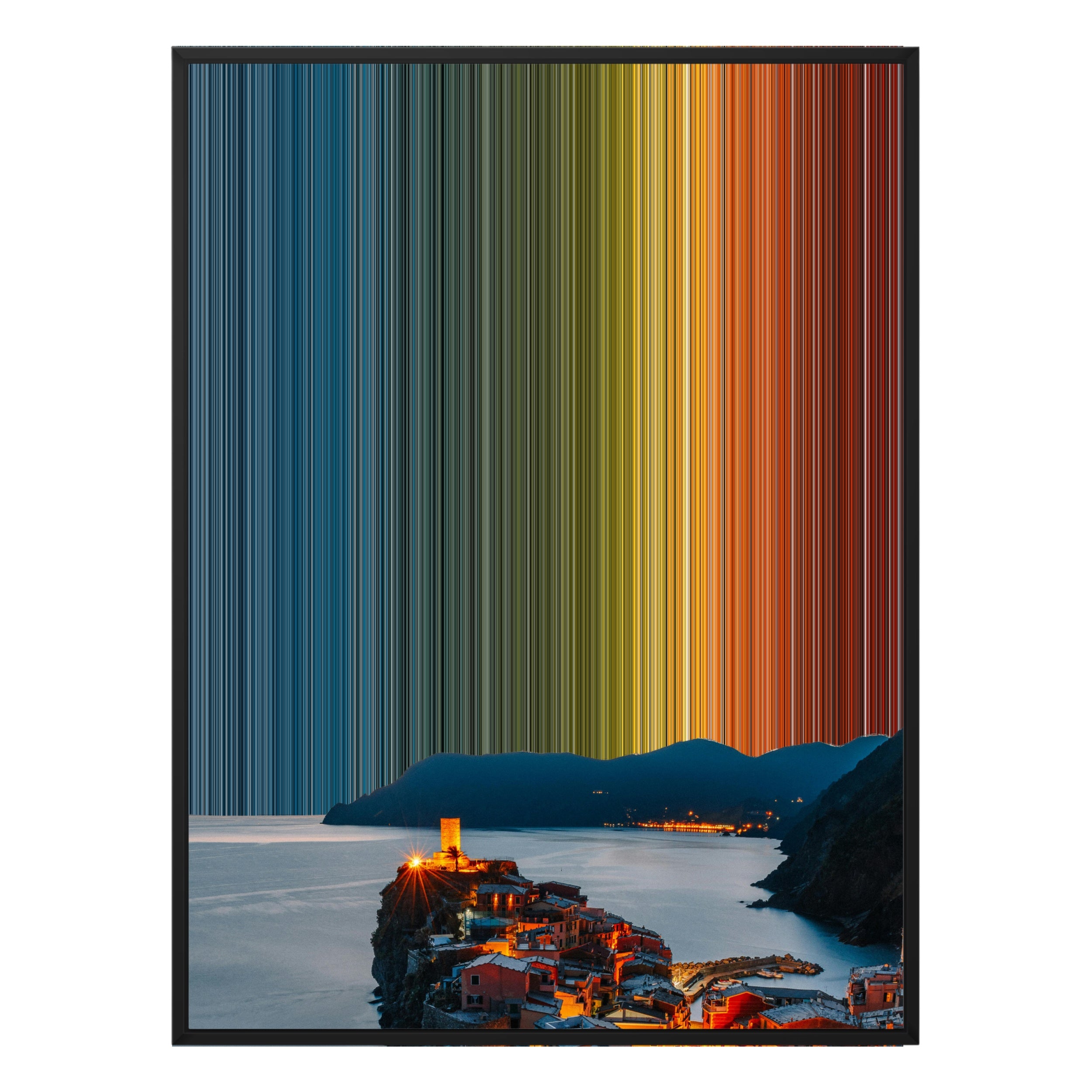 34×42" Metallic Float Frame Canvas - Black Frame variant