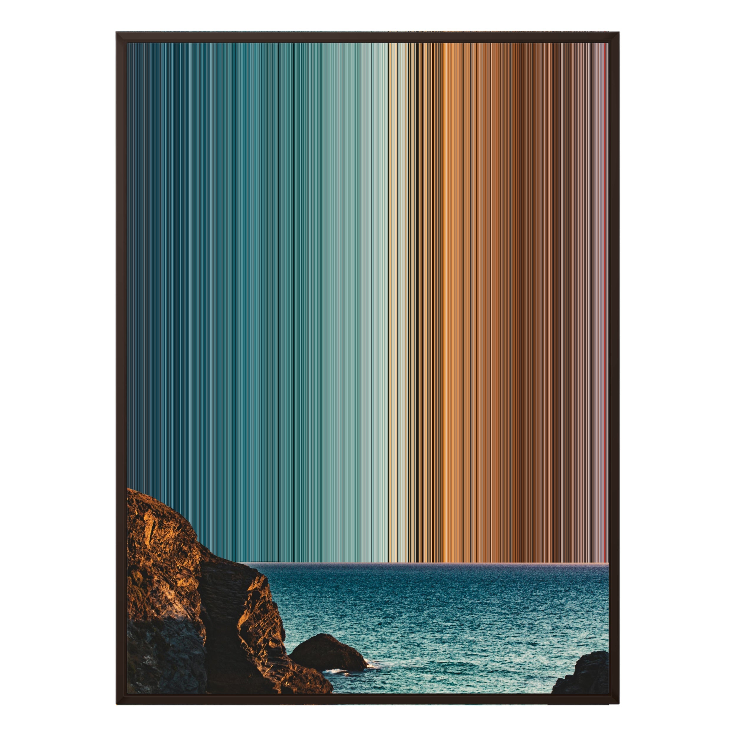 34×42" Metallic Float Frame Canvas - Brown Frame variant