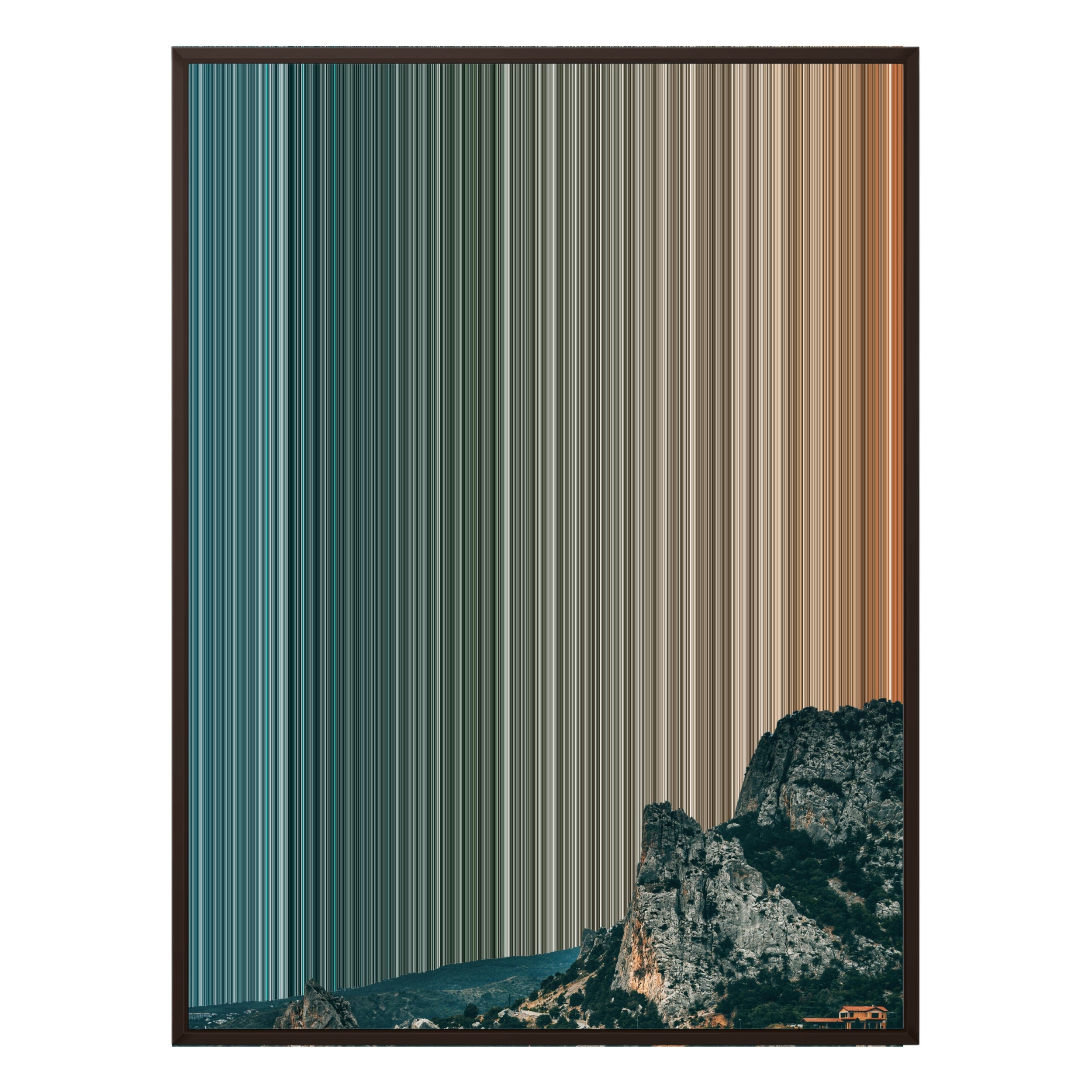34×42" Metallic Float Frame Canvas - Brown Frame variant