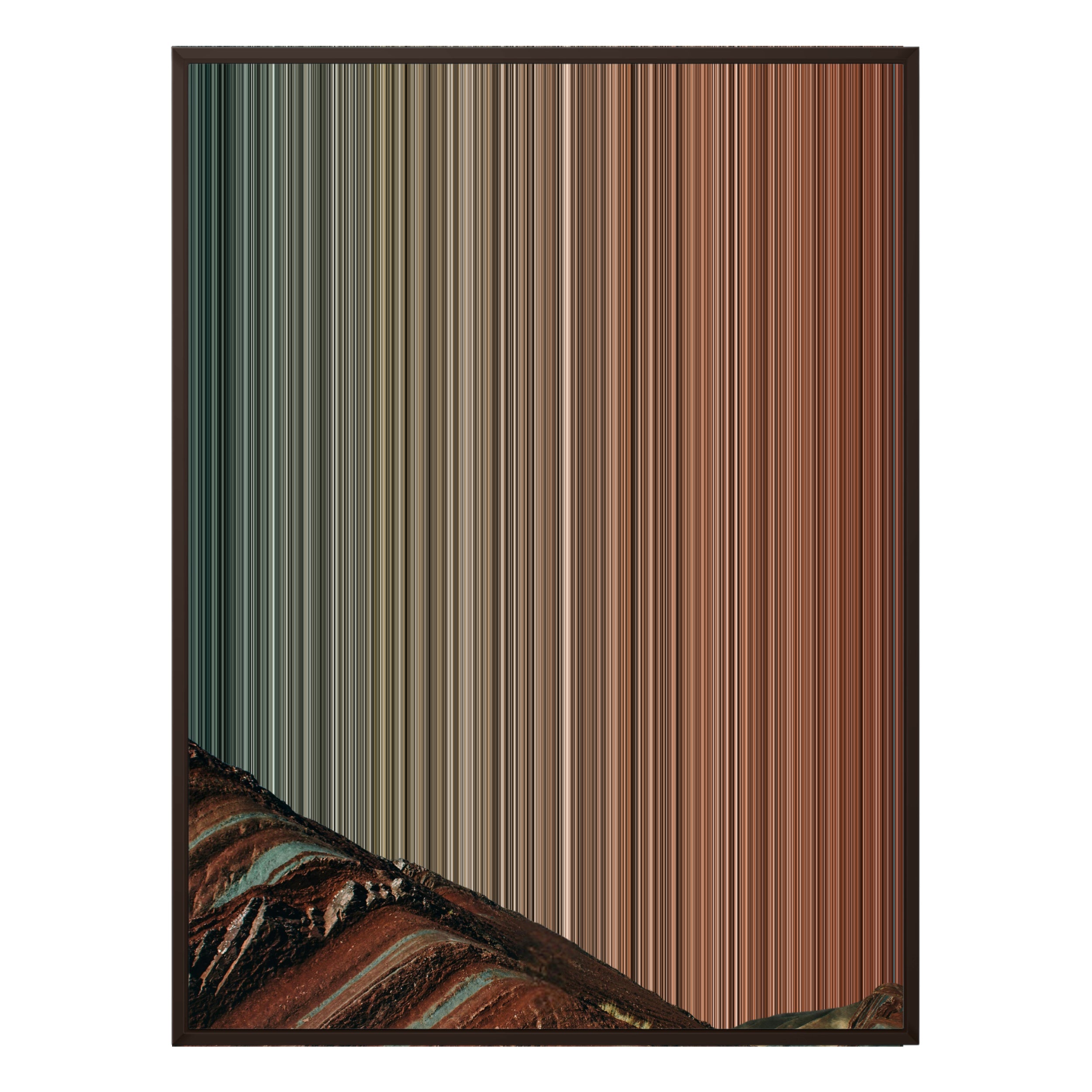 34×42" Metallic Float Frame Canvas - Brown Frame variant
