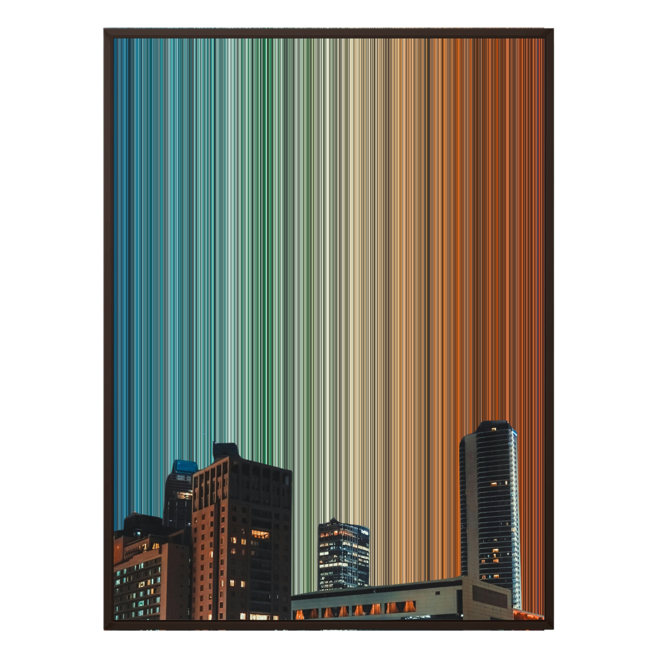 34×42" Metallic Float Frame Canvas - Brown Frame variant