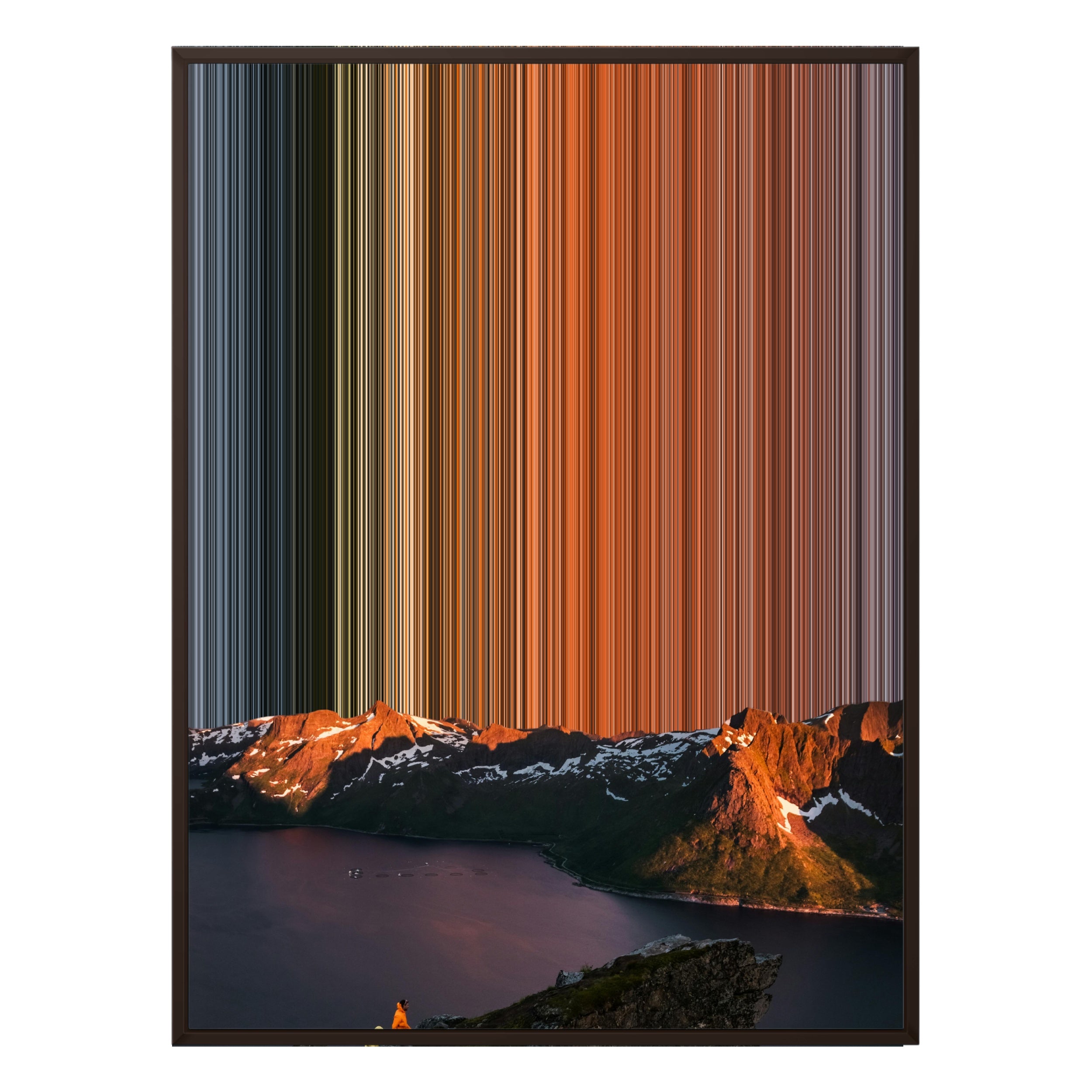 34×42" Metallic Float Frame Canvas - Brown Frame variant