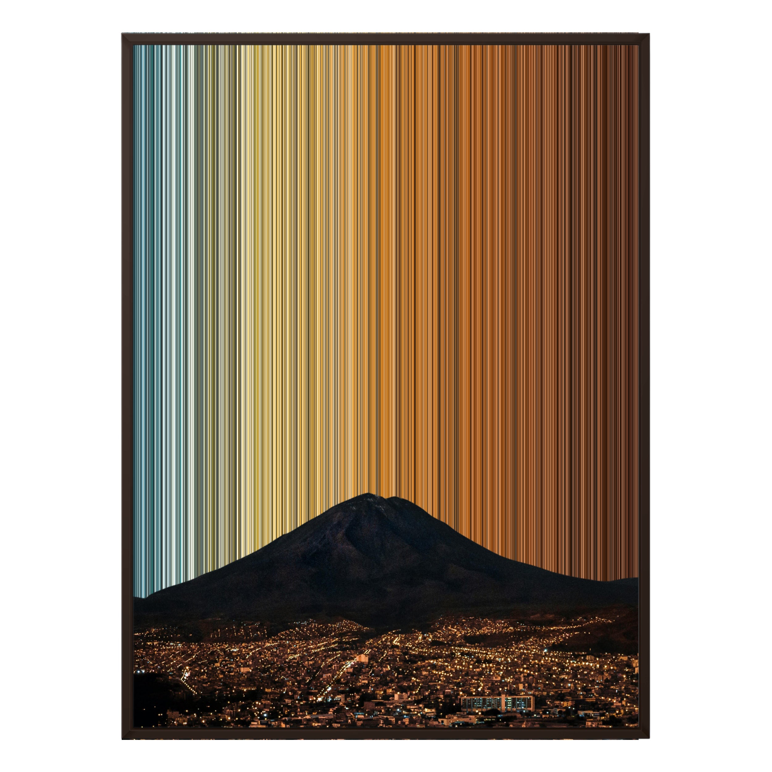 34×42" Metallic Float Frame Canvas - Brown Frame variant