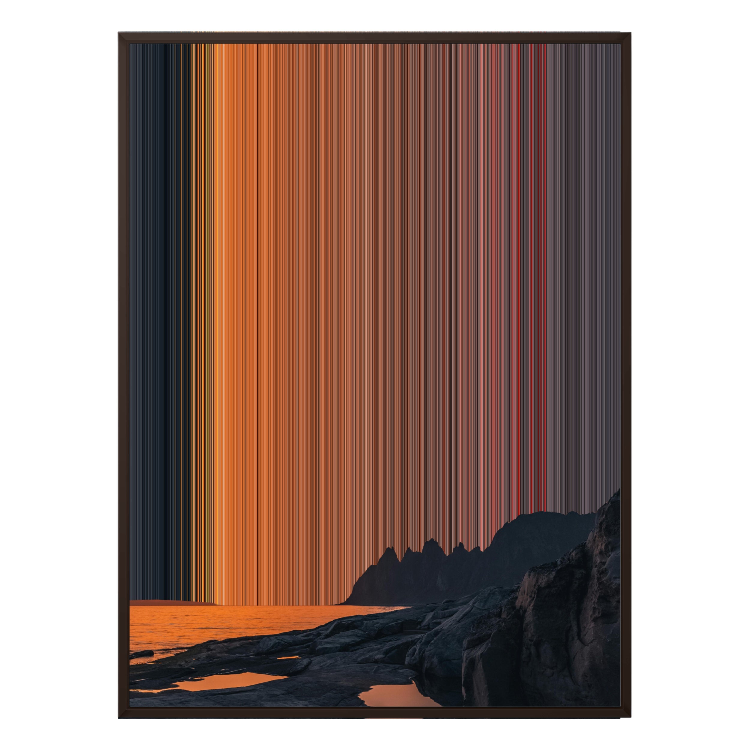 34×42" Metallic Float Frame Canvas - Brown Frame variant