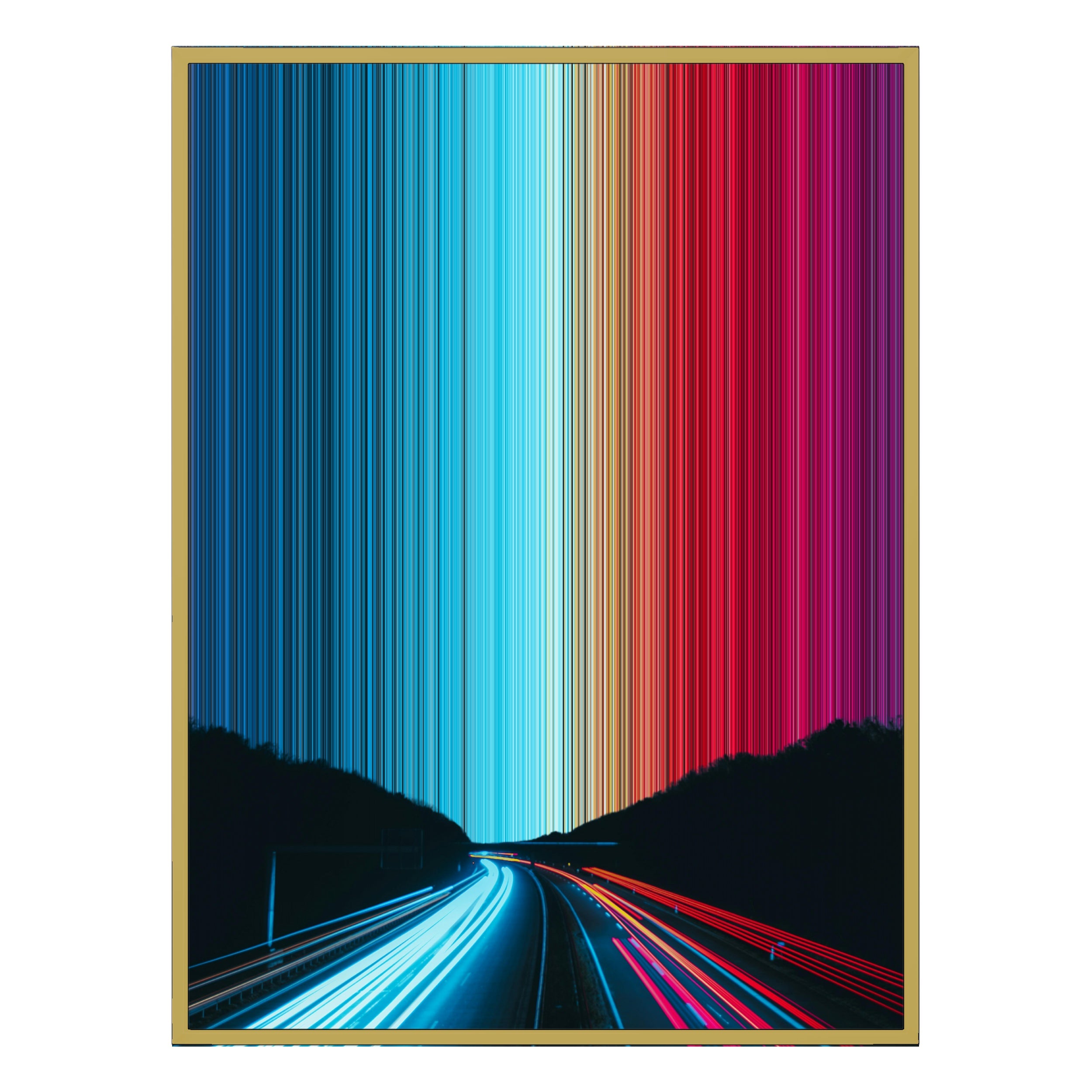 34×42" Metallic Float Frame Canvas - Gold Frame variant