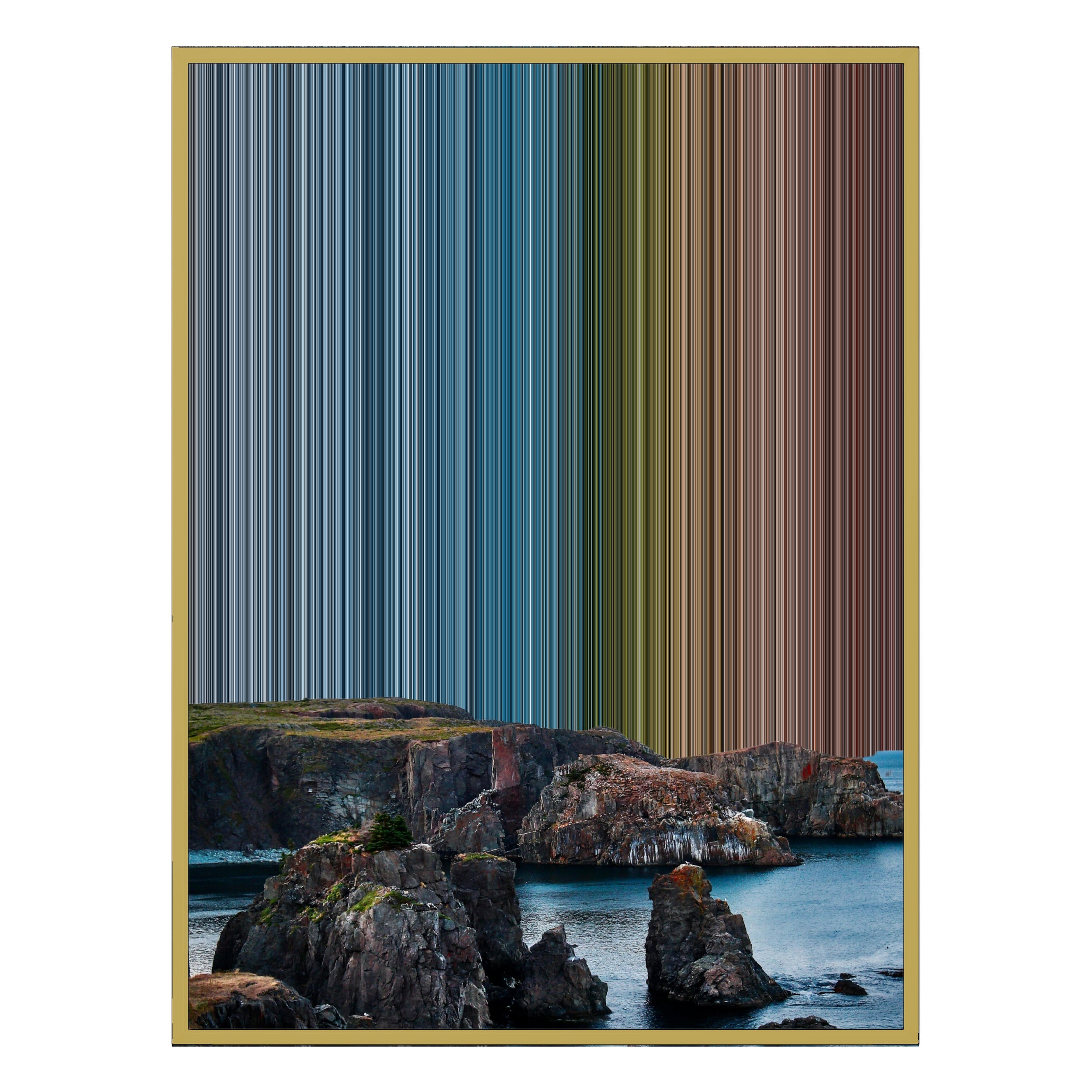 34×42" Metallic Float Frame Canvas - Gold Frame variant