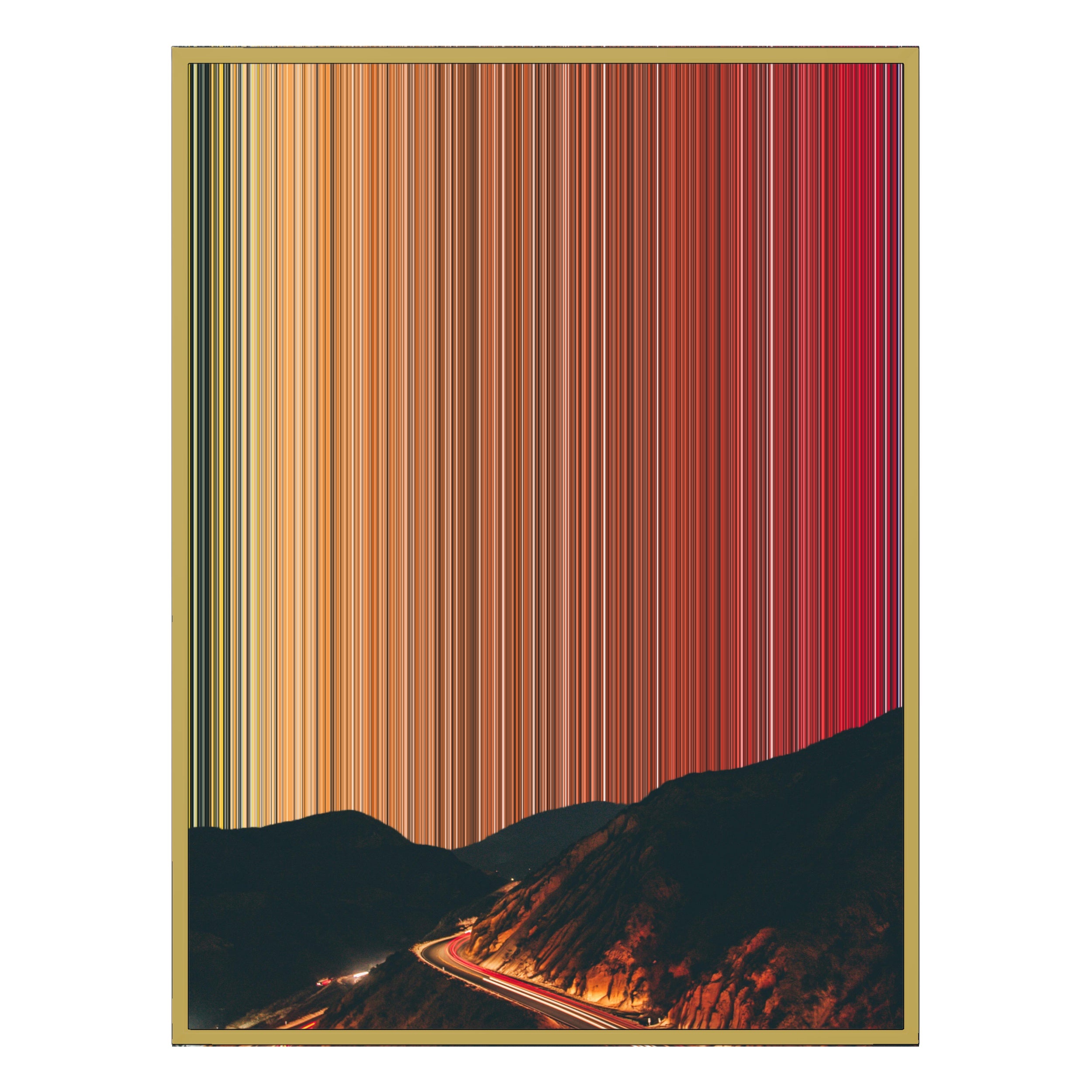 34×42" Metallic Float Frame Canvas - Gold Frame variant