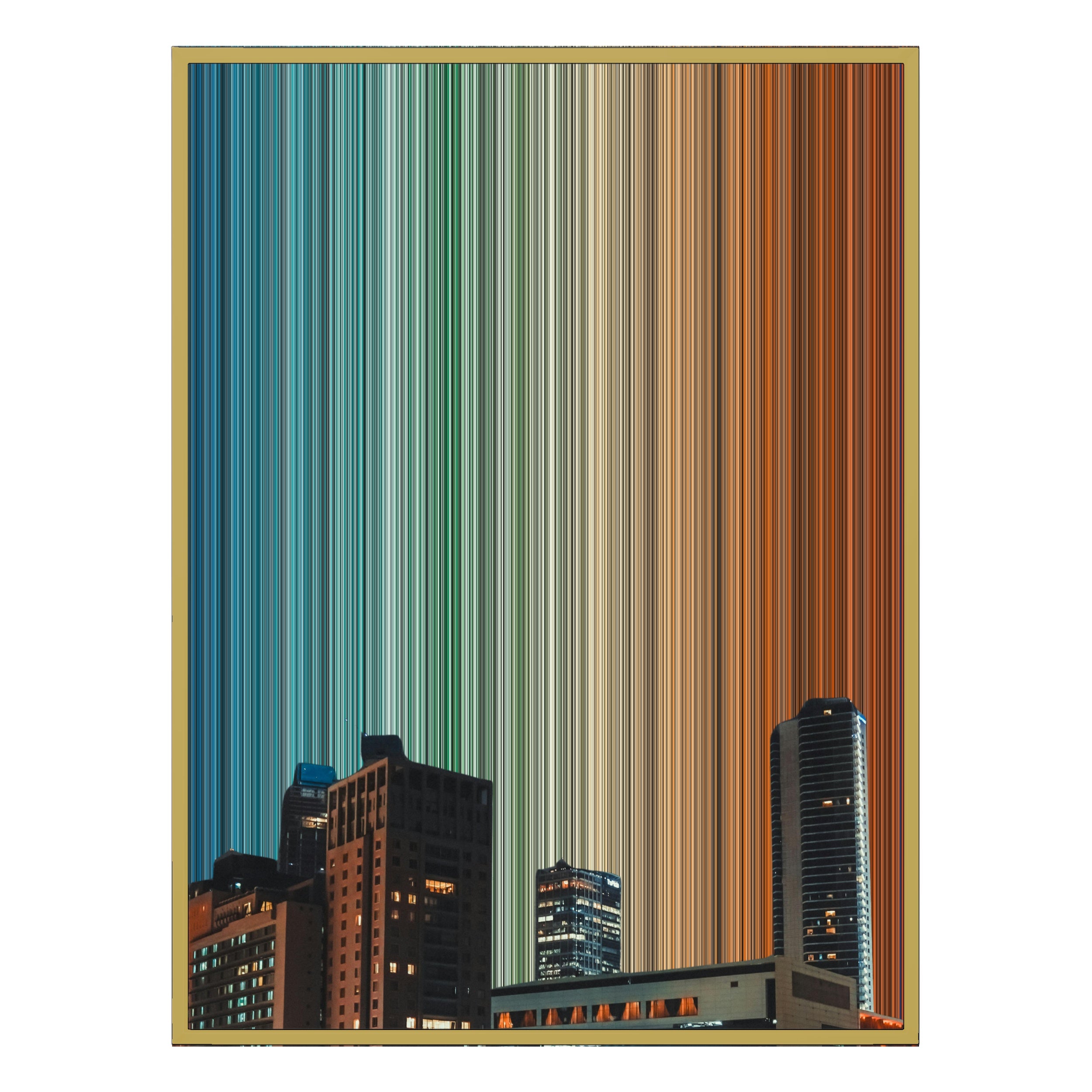 34×42" Metallic Float Frame Canvas - Gold Frame variant