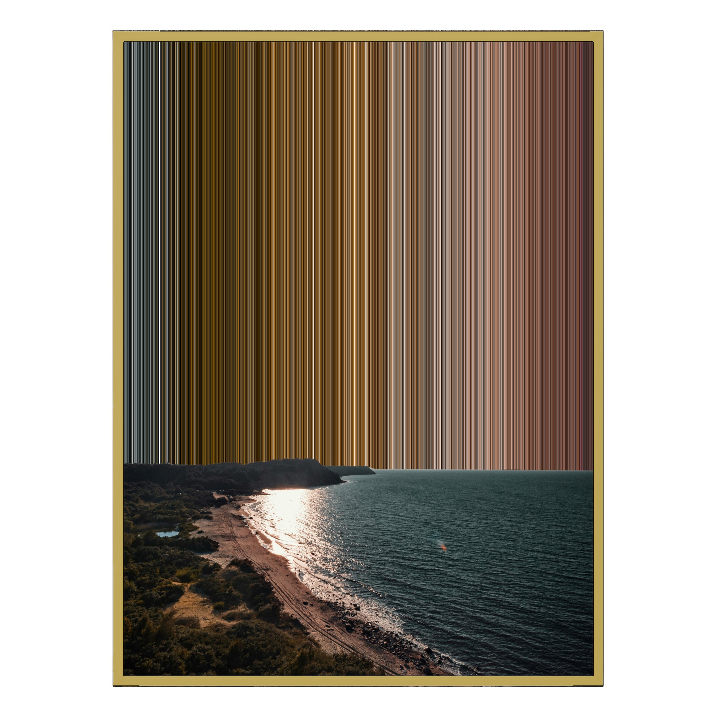 34×42" Metallic Float Frame Canvas - Gold Frame variant