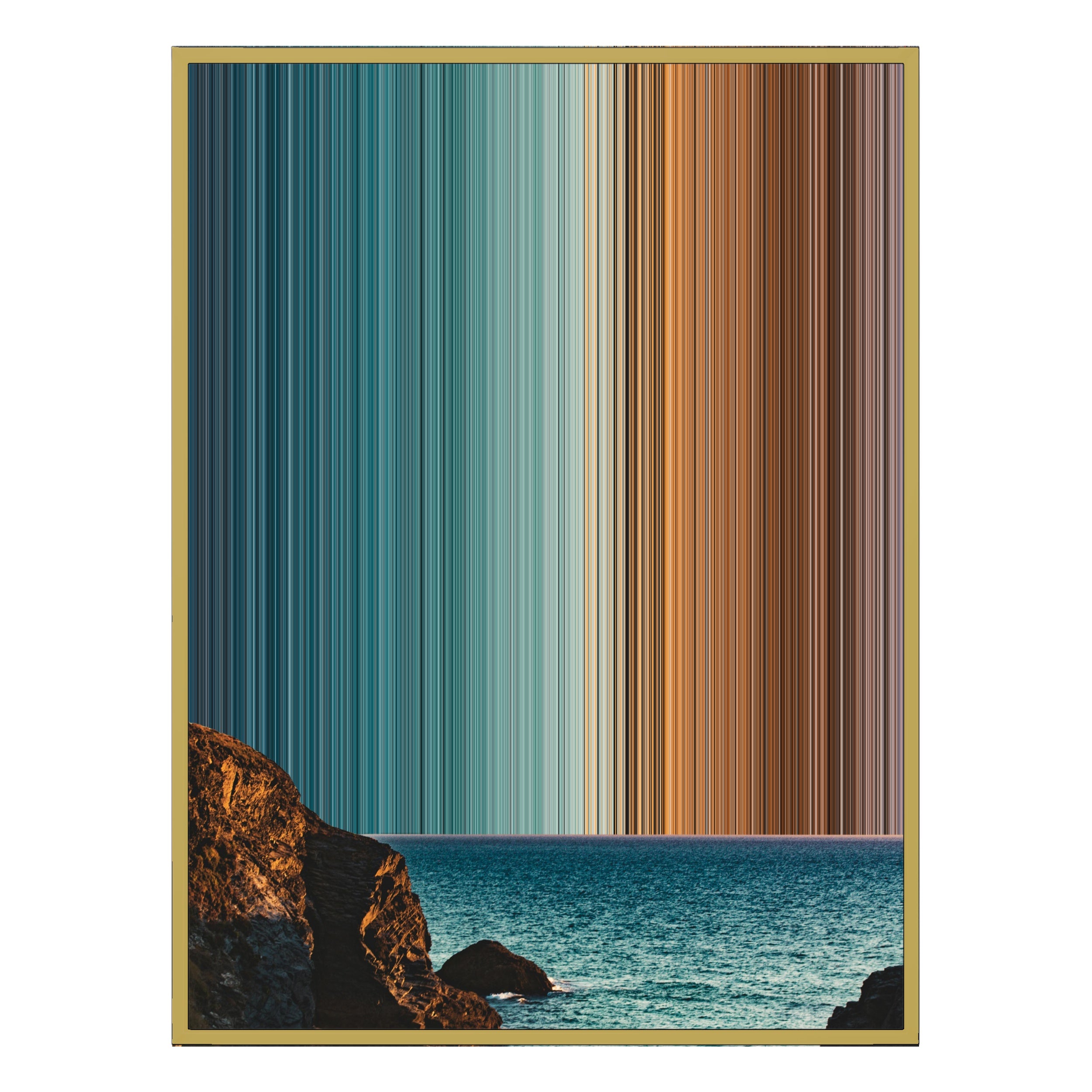 34×42" Metallic Float Frame Canvas - Gold Frame variant