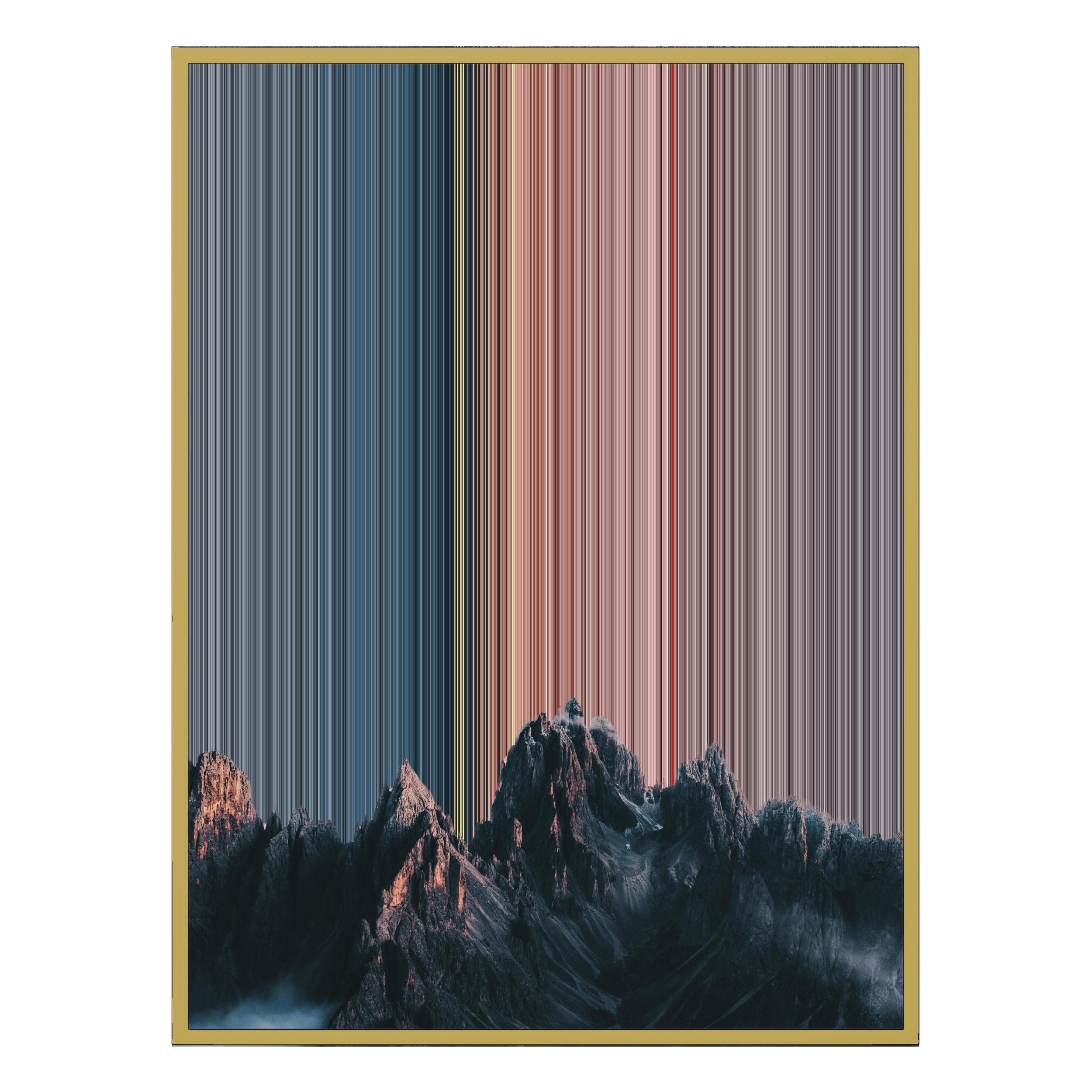 34×42" Metallic Float Frame Canvas - Gold Frame variant