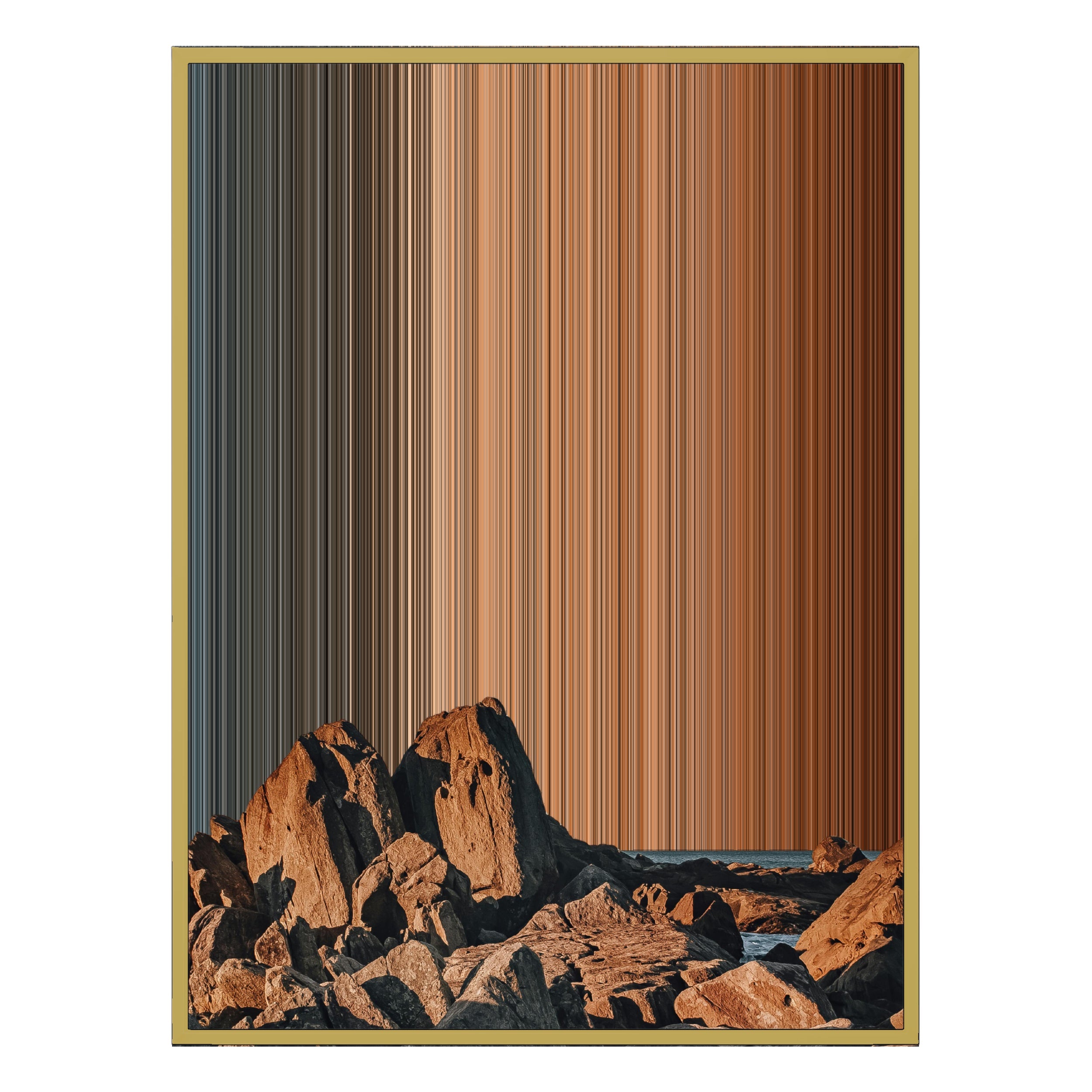 34×42" Metallic Float Frame Canvas - Gold Frame variant