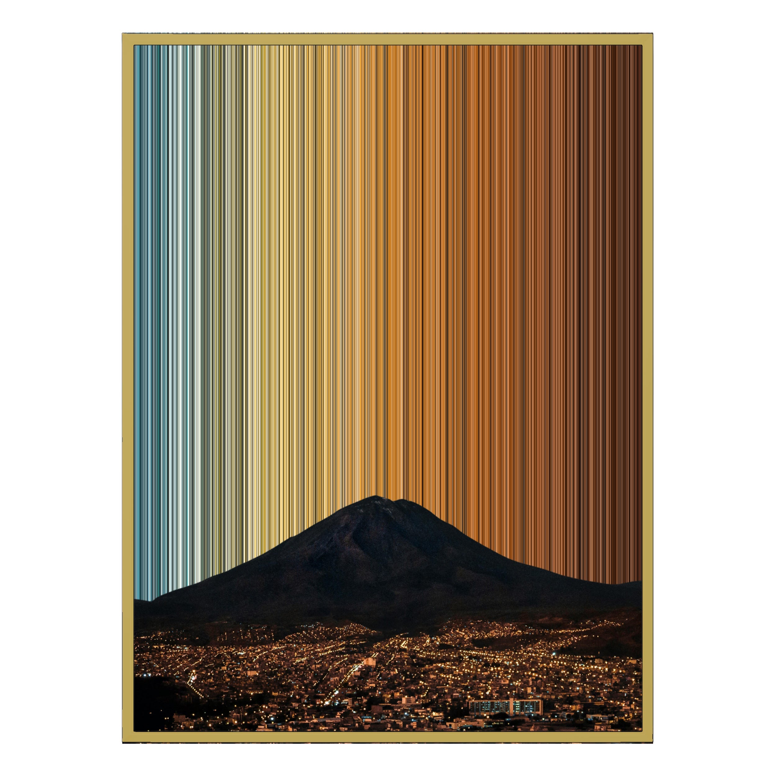 34×42" Metallic Float Frame Canvas - Gold Frame variant