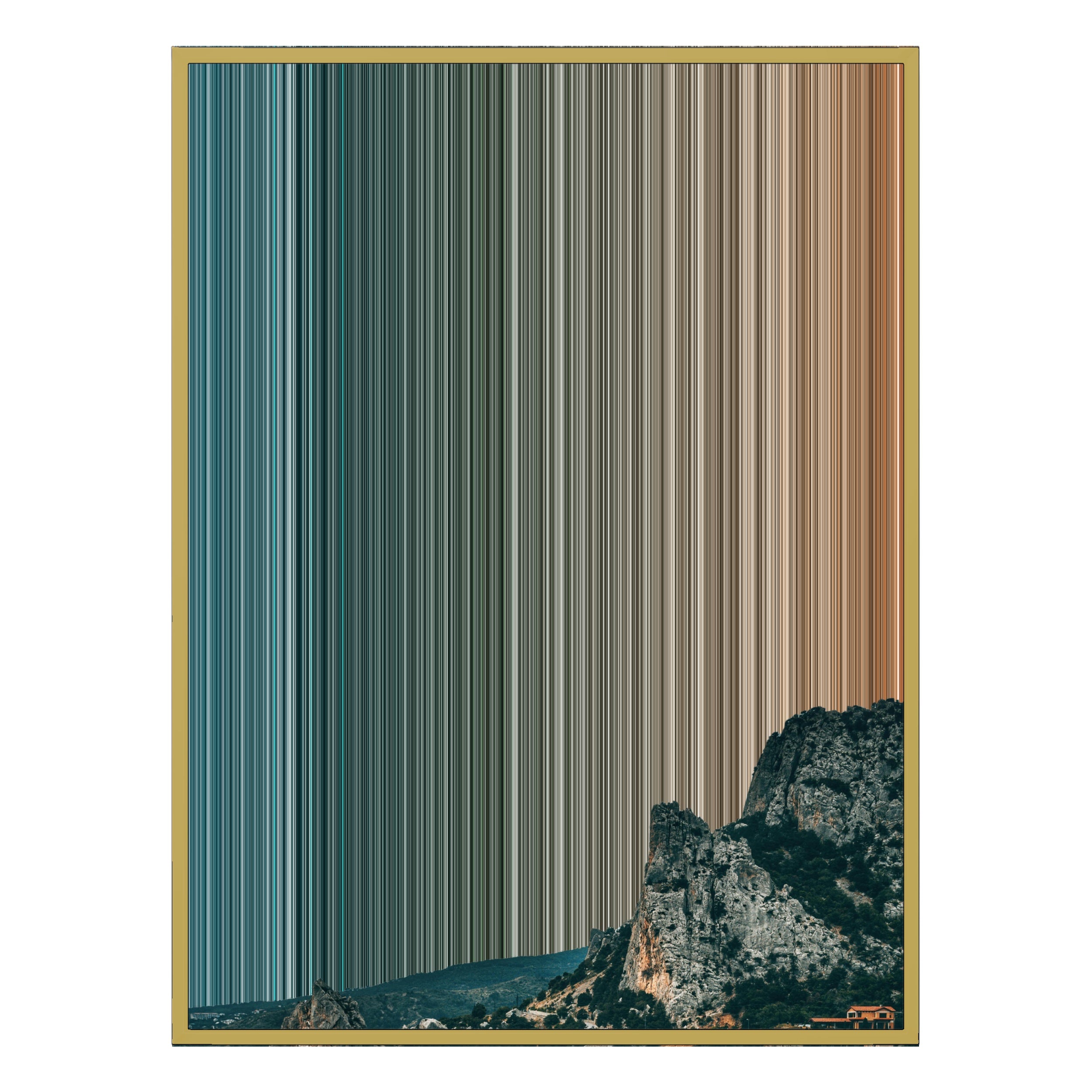 34×42" Metallic Float Frame Canvas - Gold Frame variant