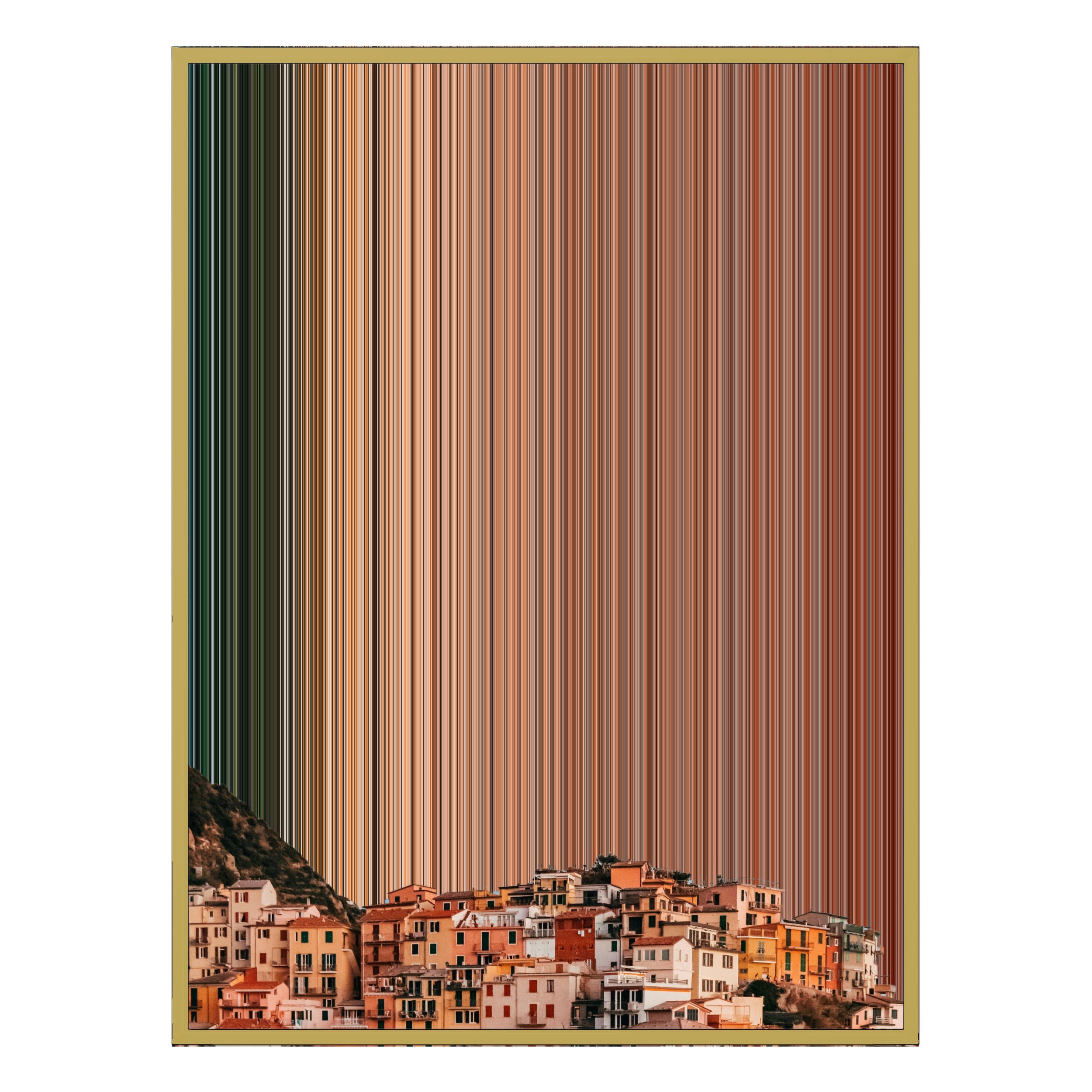 34×42" Metallic Float Frame Canvas - Gold Frame variant