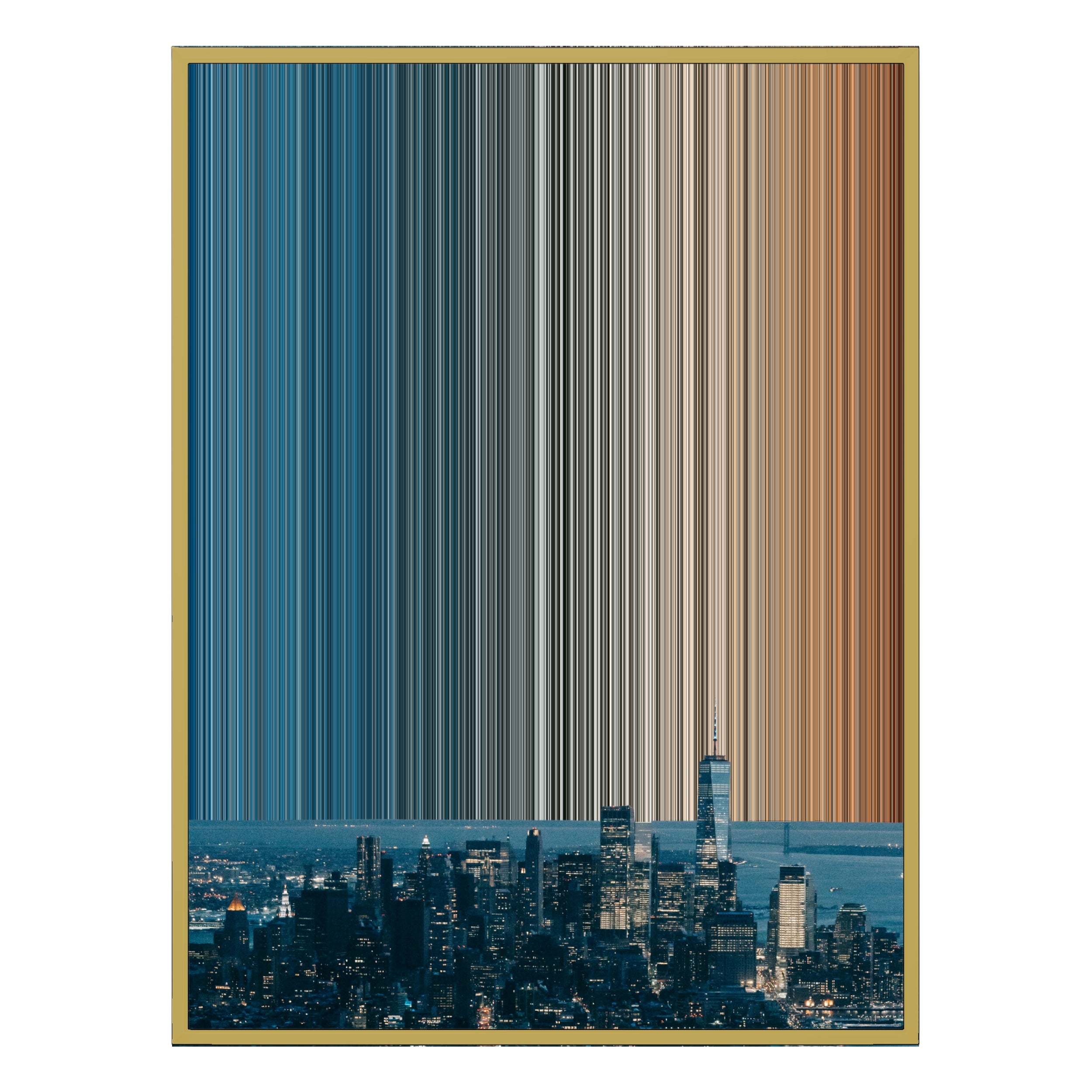 34×42" Metallic Float Frame Canvas - Gold Frame variant