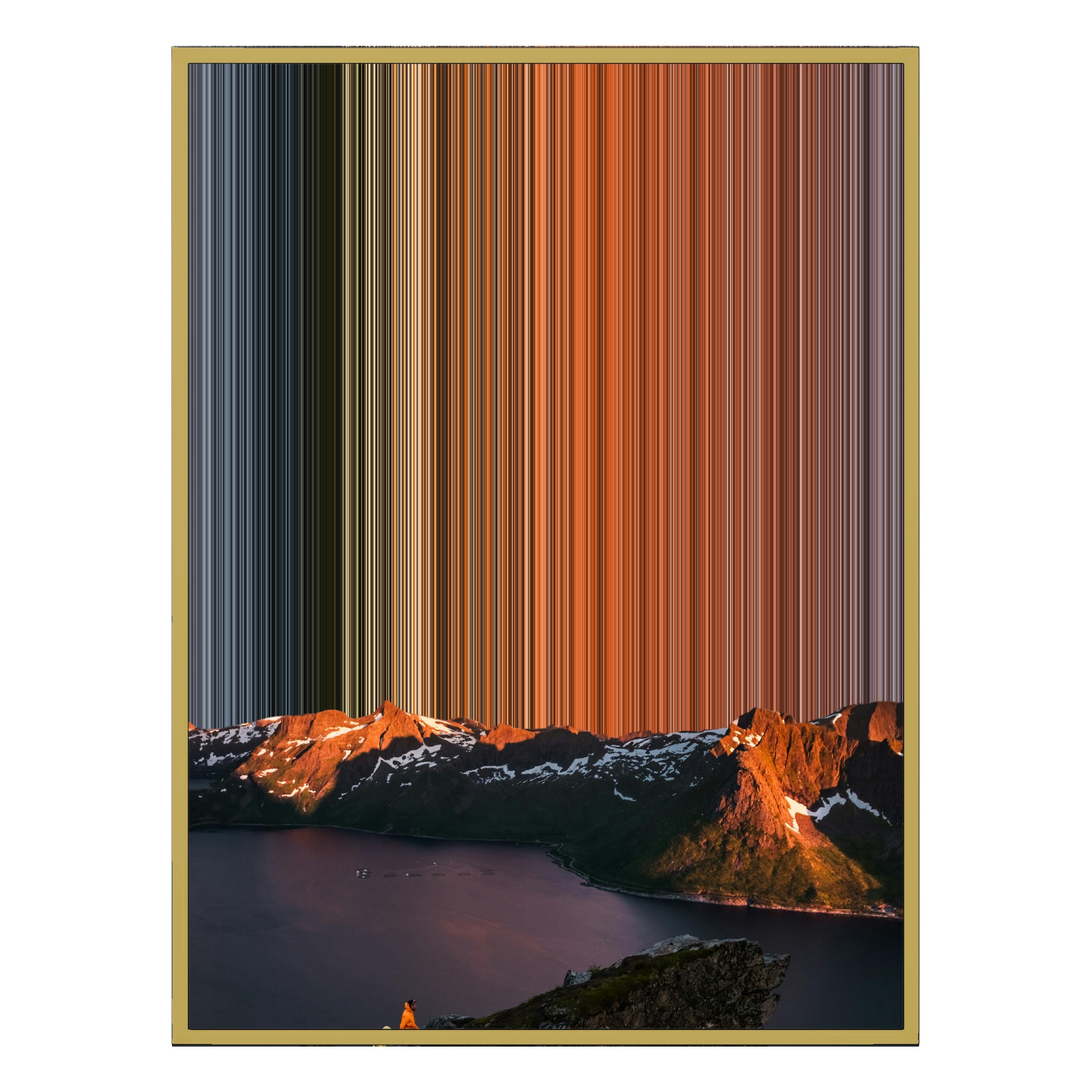 34×42" Metallic Float Frame Canvas - Gold Frame variant