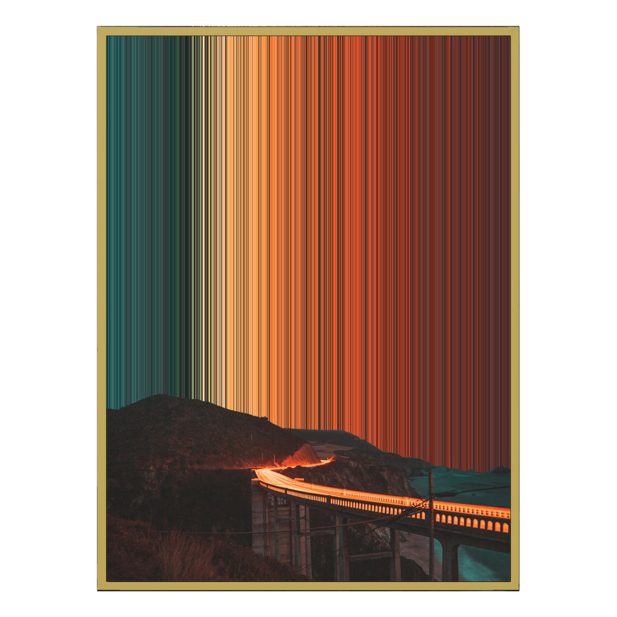 34×42" Metallic Float Frame Canvas - Gold Frame variant