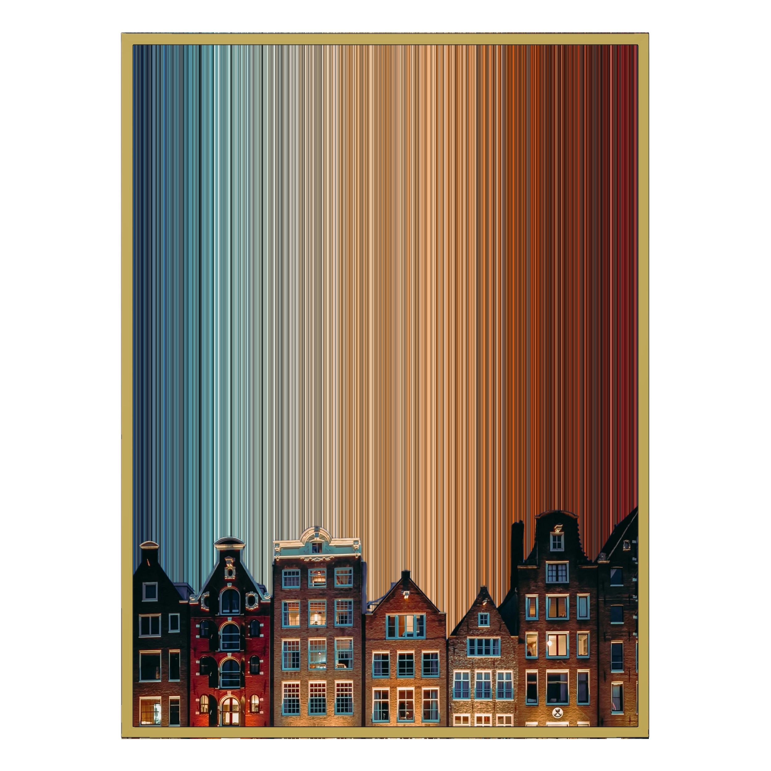 34×42" Metallic Float Frame Canvas - Gold Frame variant