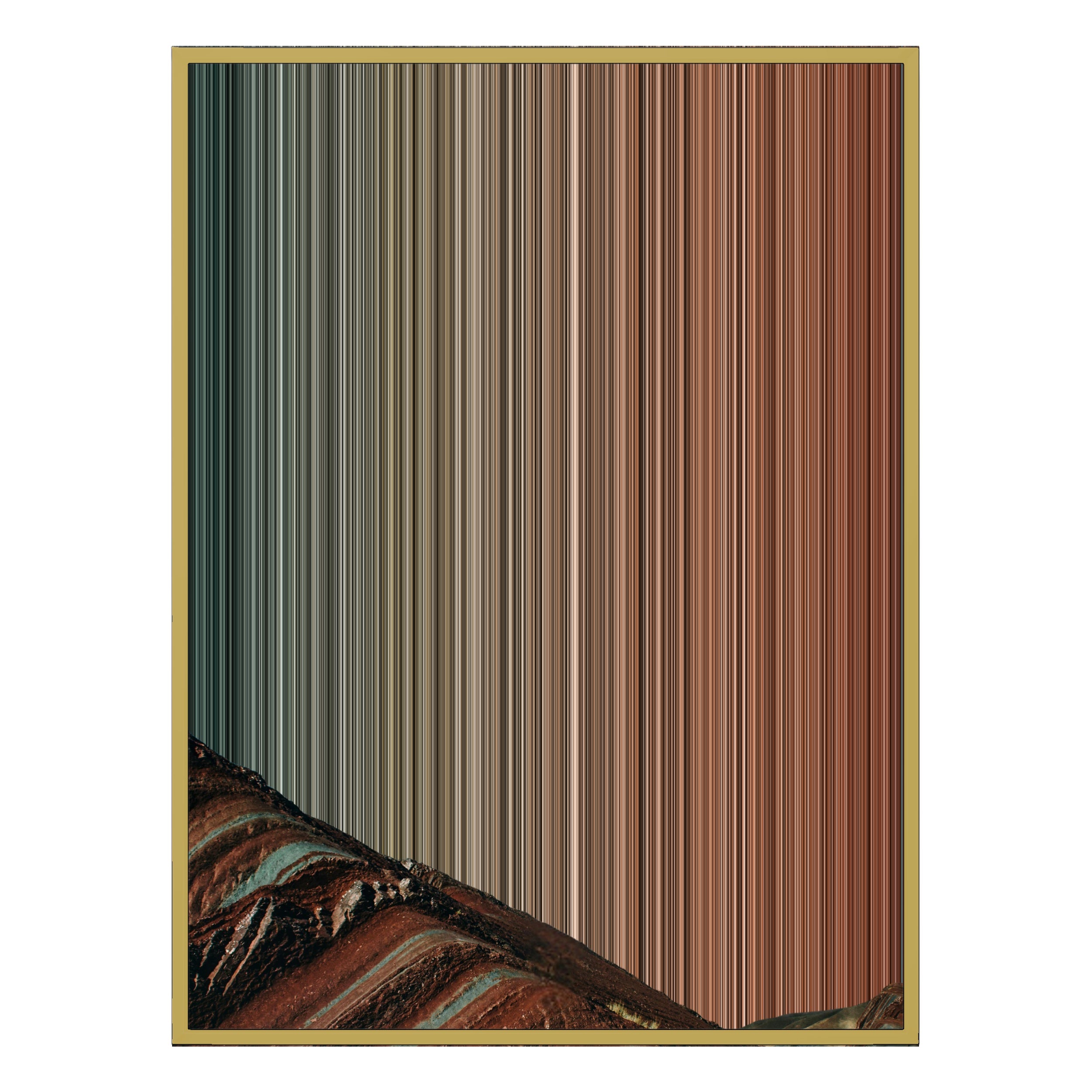 34×42" Metallic Float Frame Canvas - Gold Frame variant