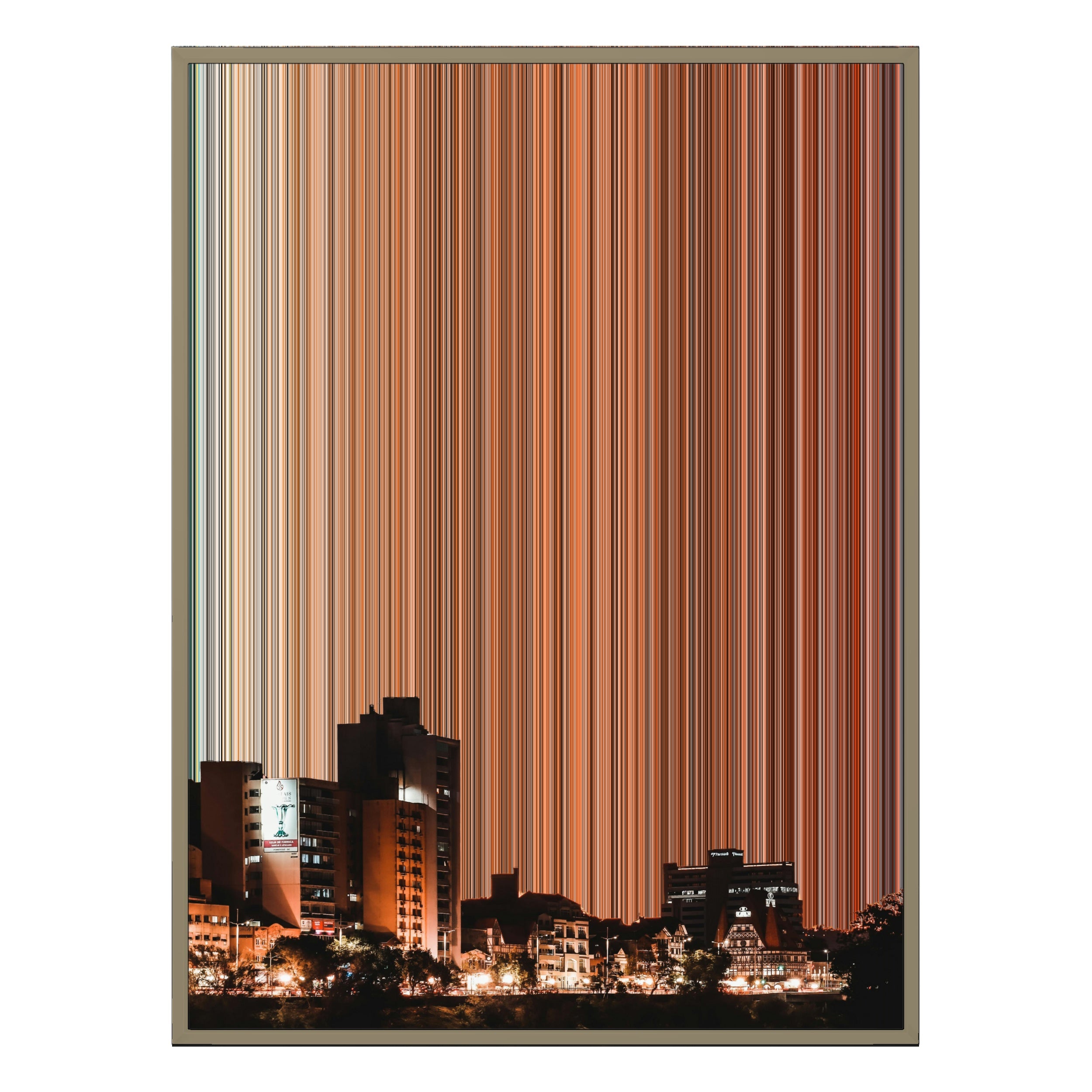 34×42" Metallic Float Frame Canvas - Natural Frame variant