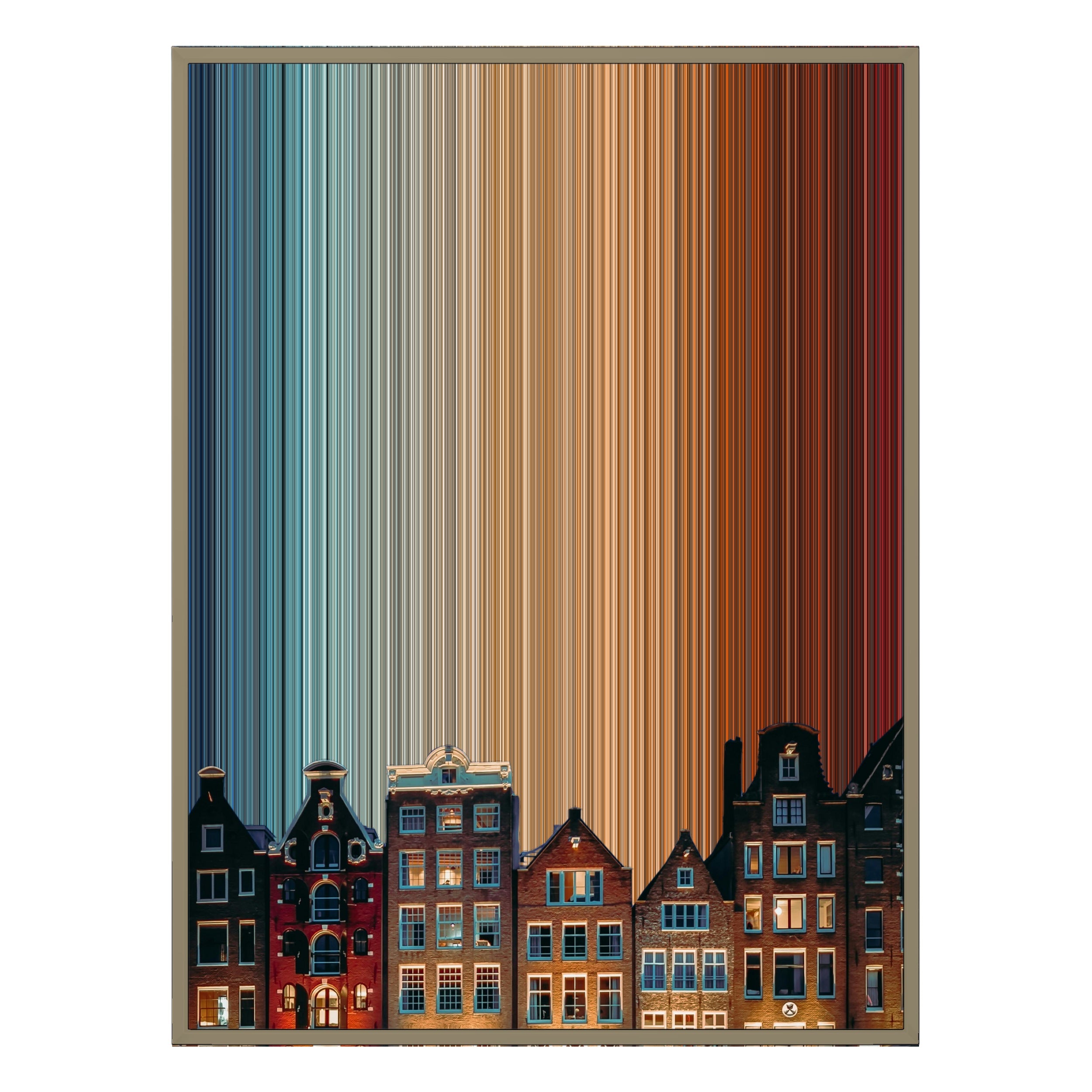 34×42" Metallic Float Frame Canvas - Natural Frame variant