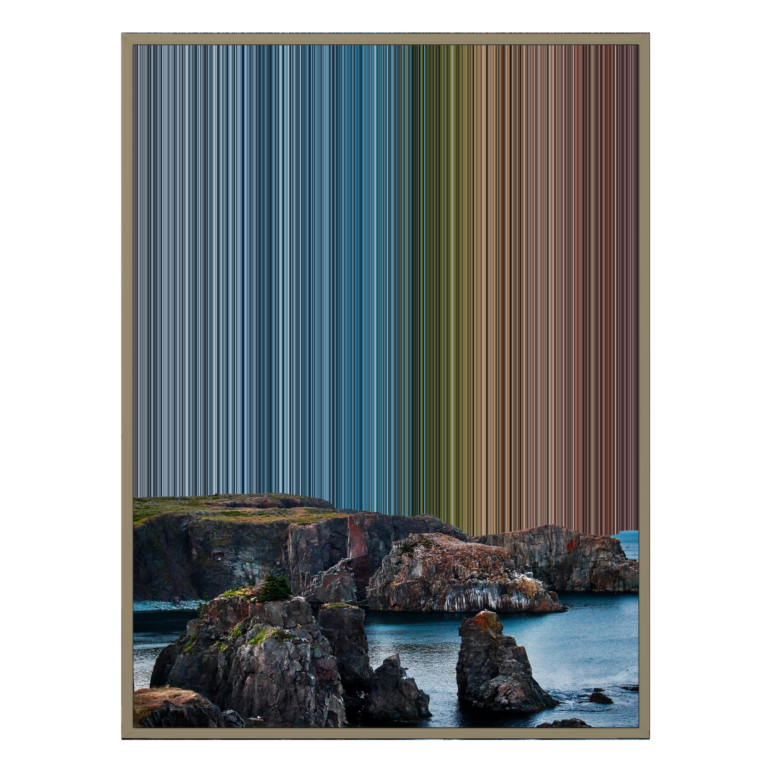 34×42" Metallic Float Frame Canvas - Natural Frame variant