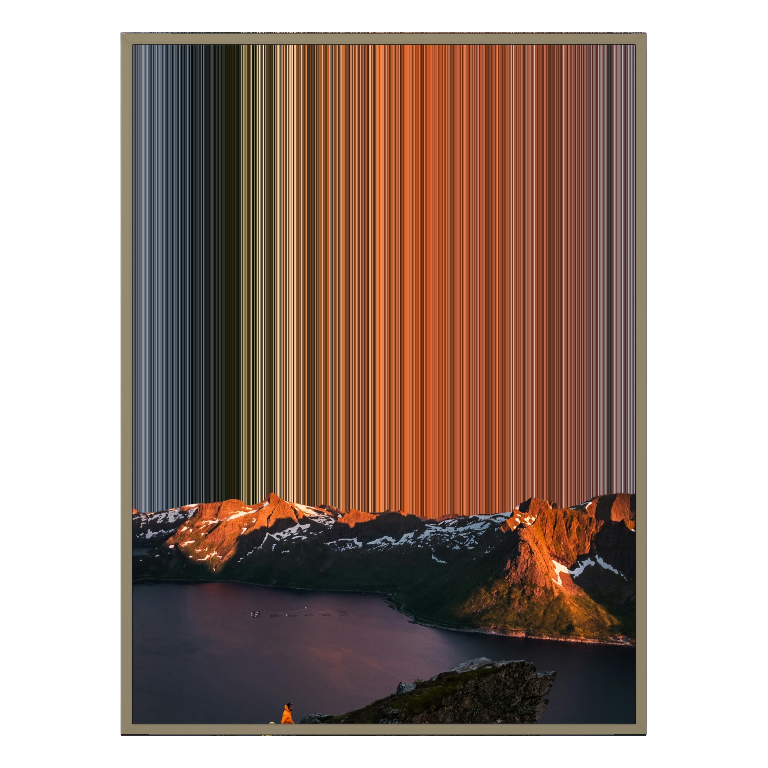 34×42" Metallic Float Frame Canvas - Natural Frame variant