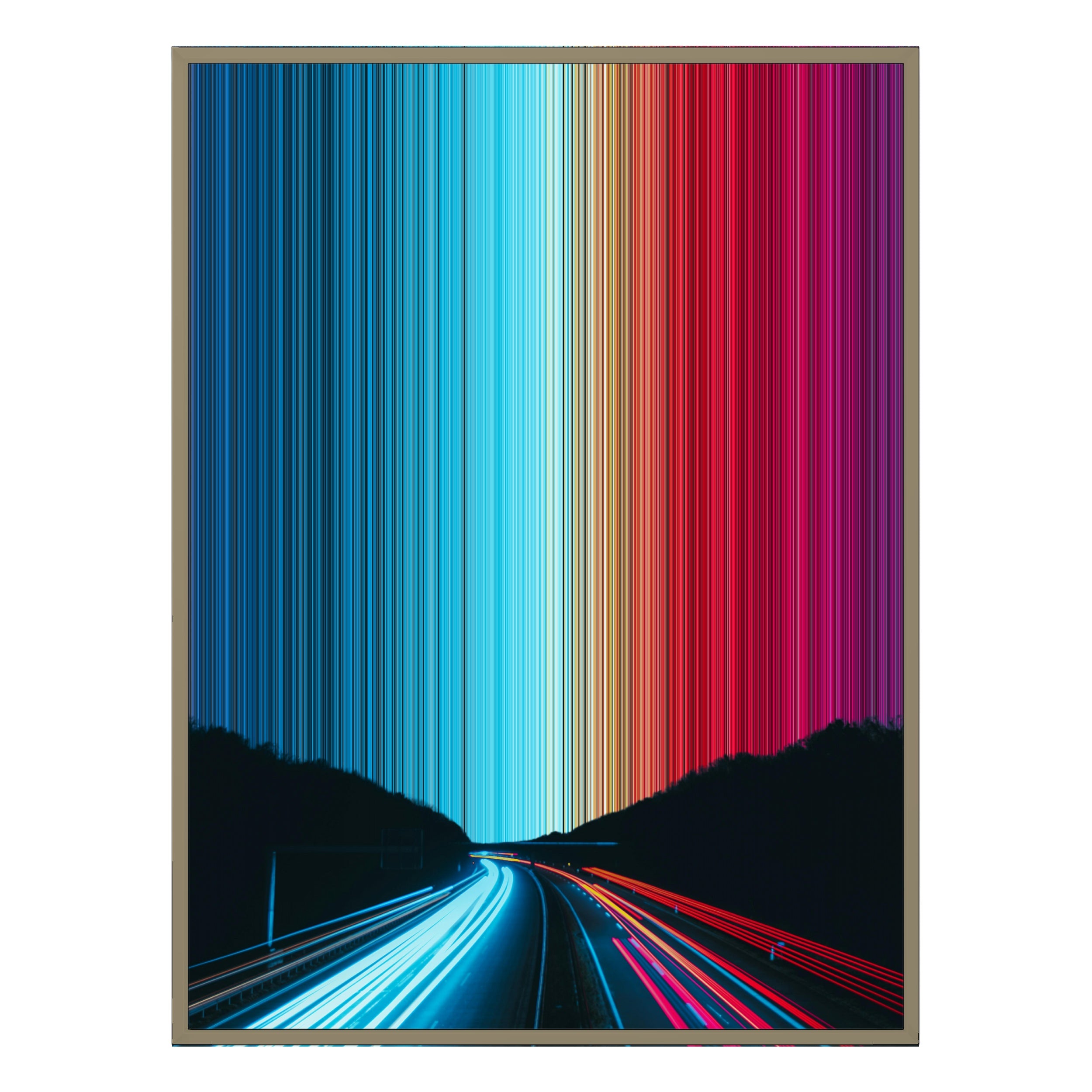 34×42" Metallic Float Frame Canvas - Natural Frame variant