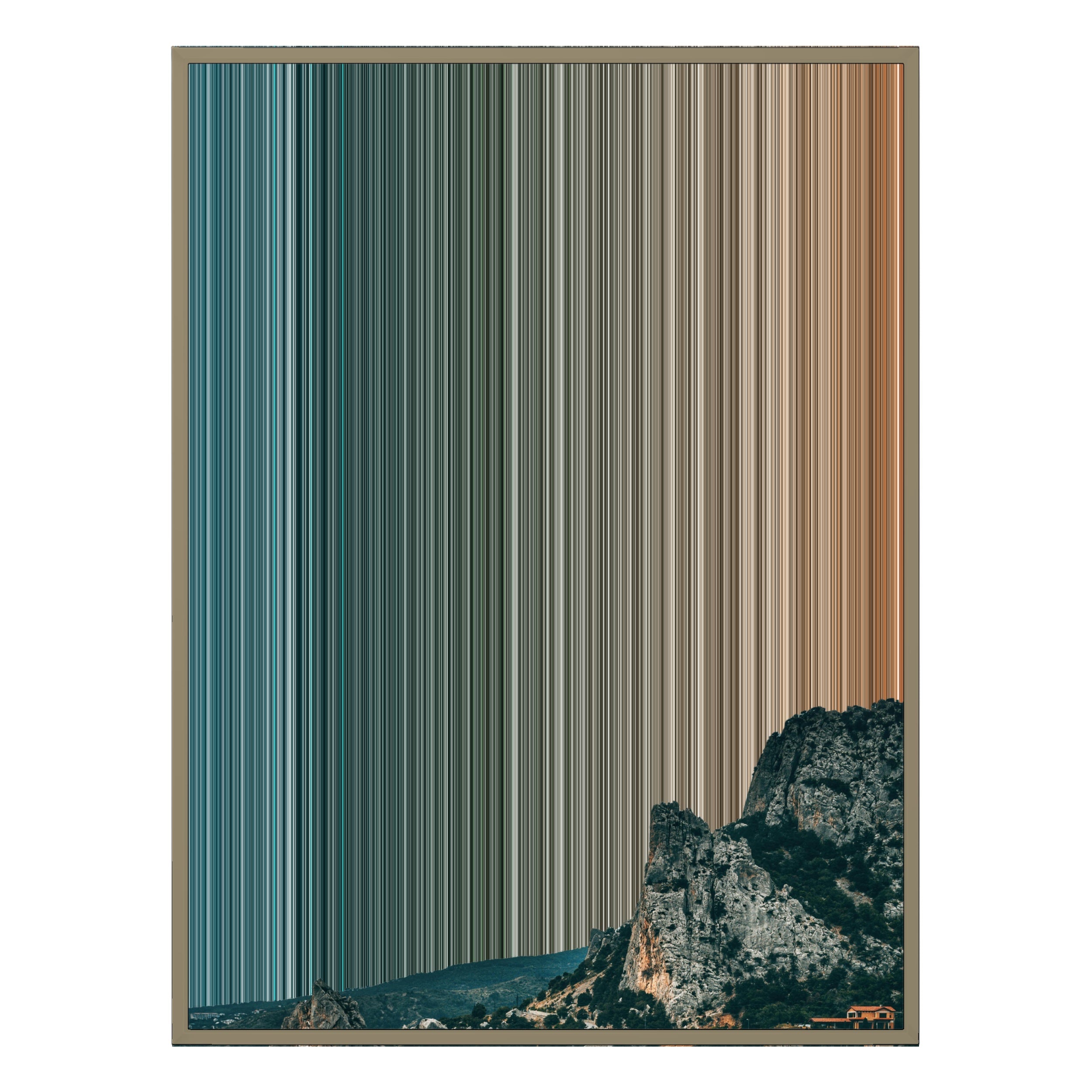 34×42" Metallic Float Frame Canvas - Natural Frame variant