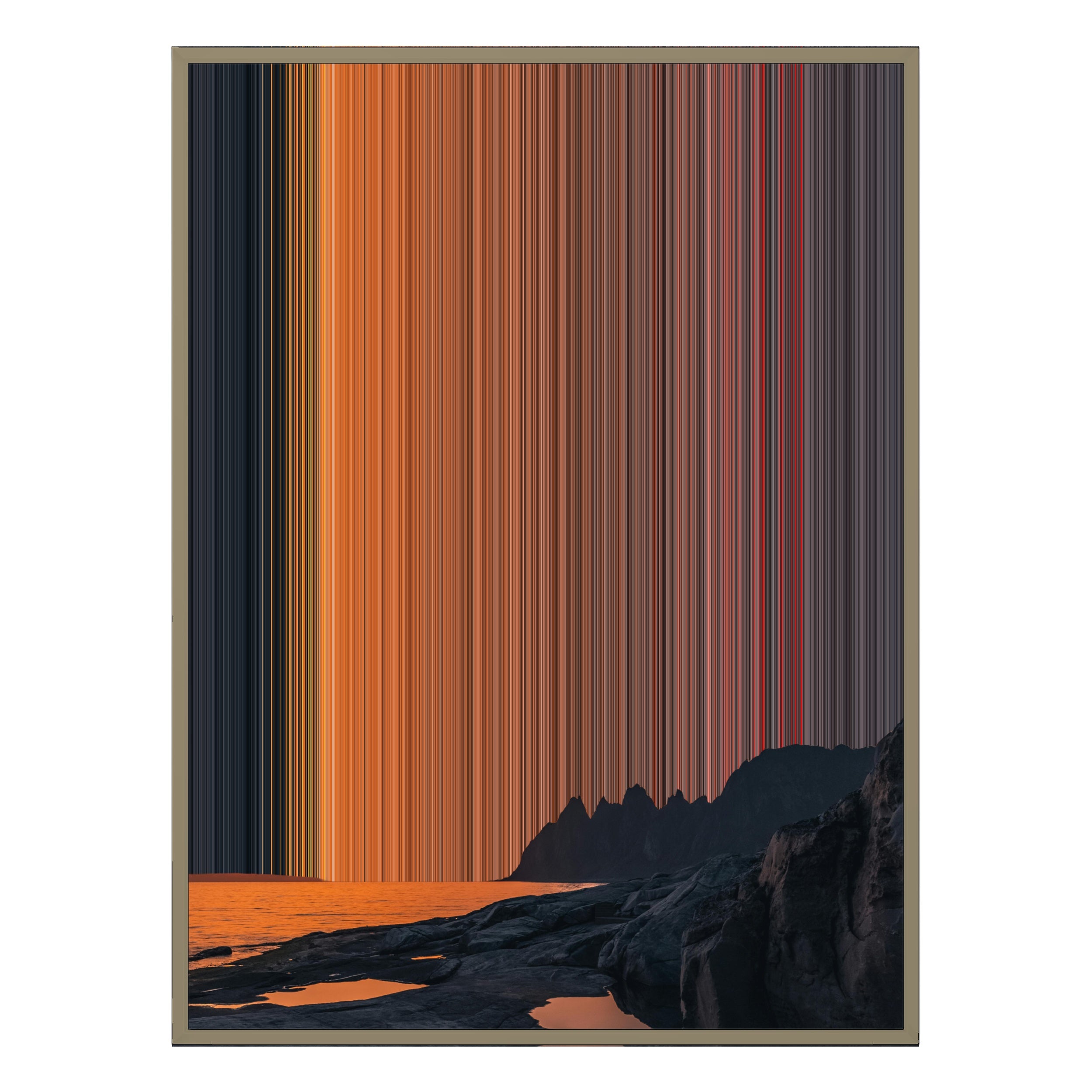 34×42" Metallic Float Frame Canvas - Natural Frame variant