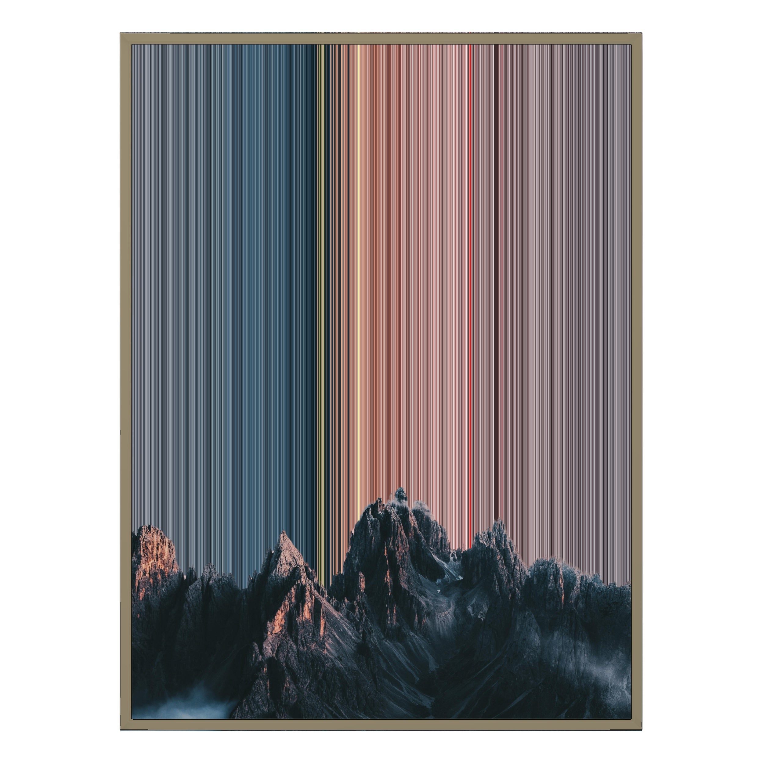 34×42" Metallic Float Frame Canvas - Natural Frame variant