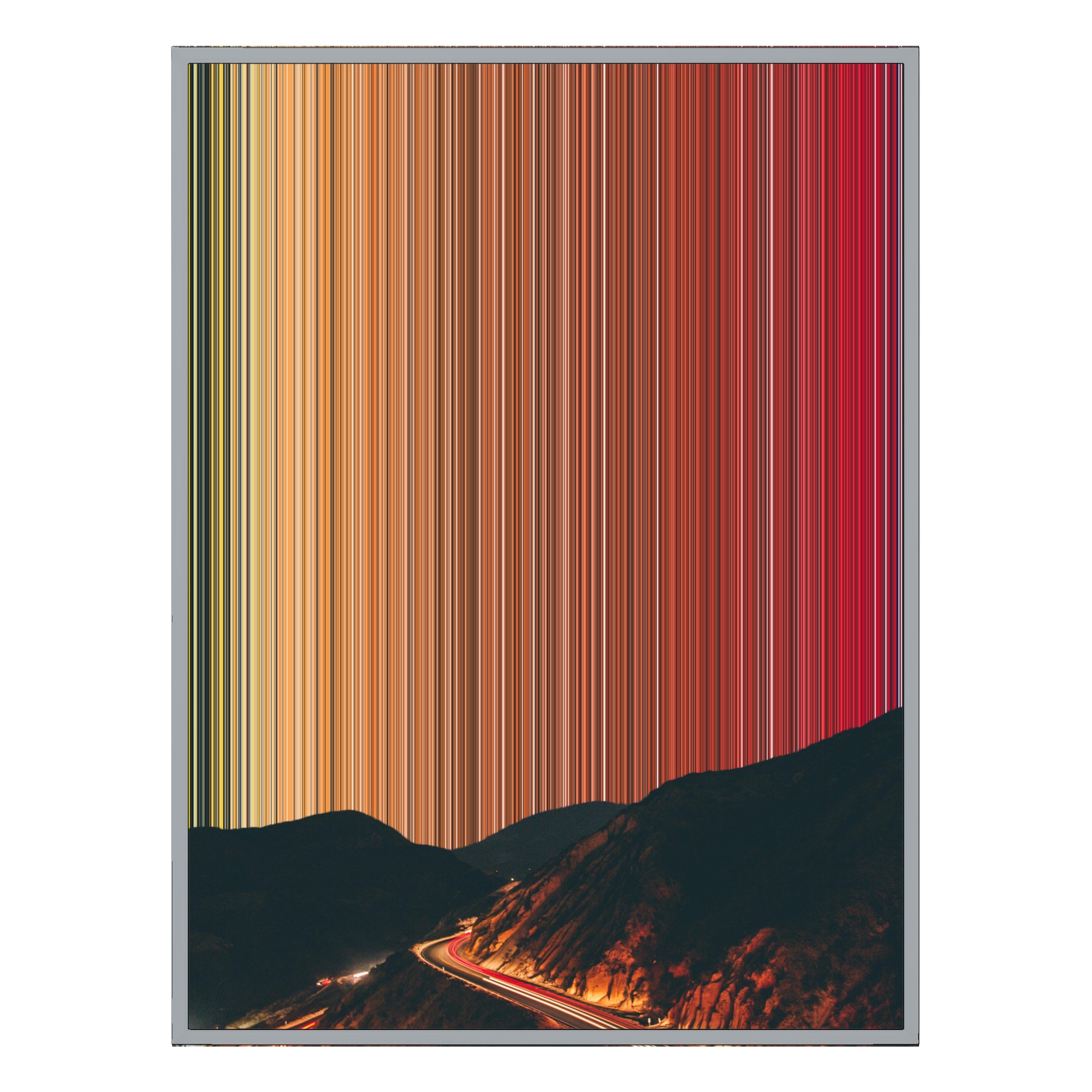 34×42" Metallic Float Frame Canvas - Silver Frame variant