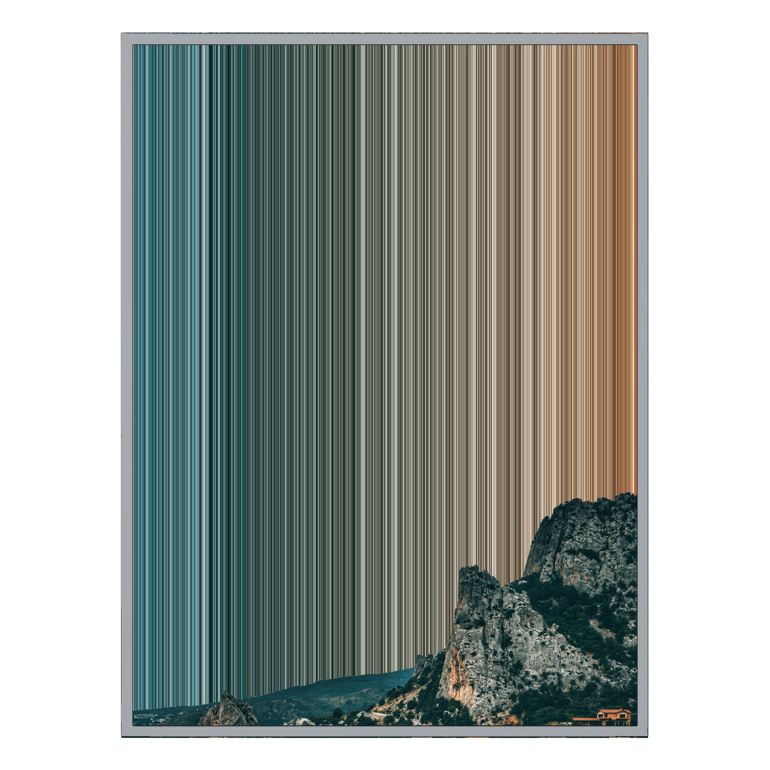 34×42" Metallic Float Frame Canvas - Silver Frame variant