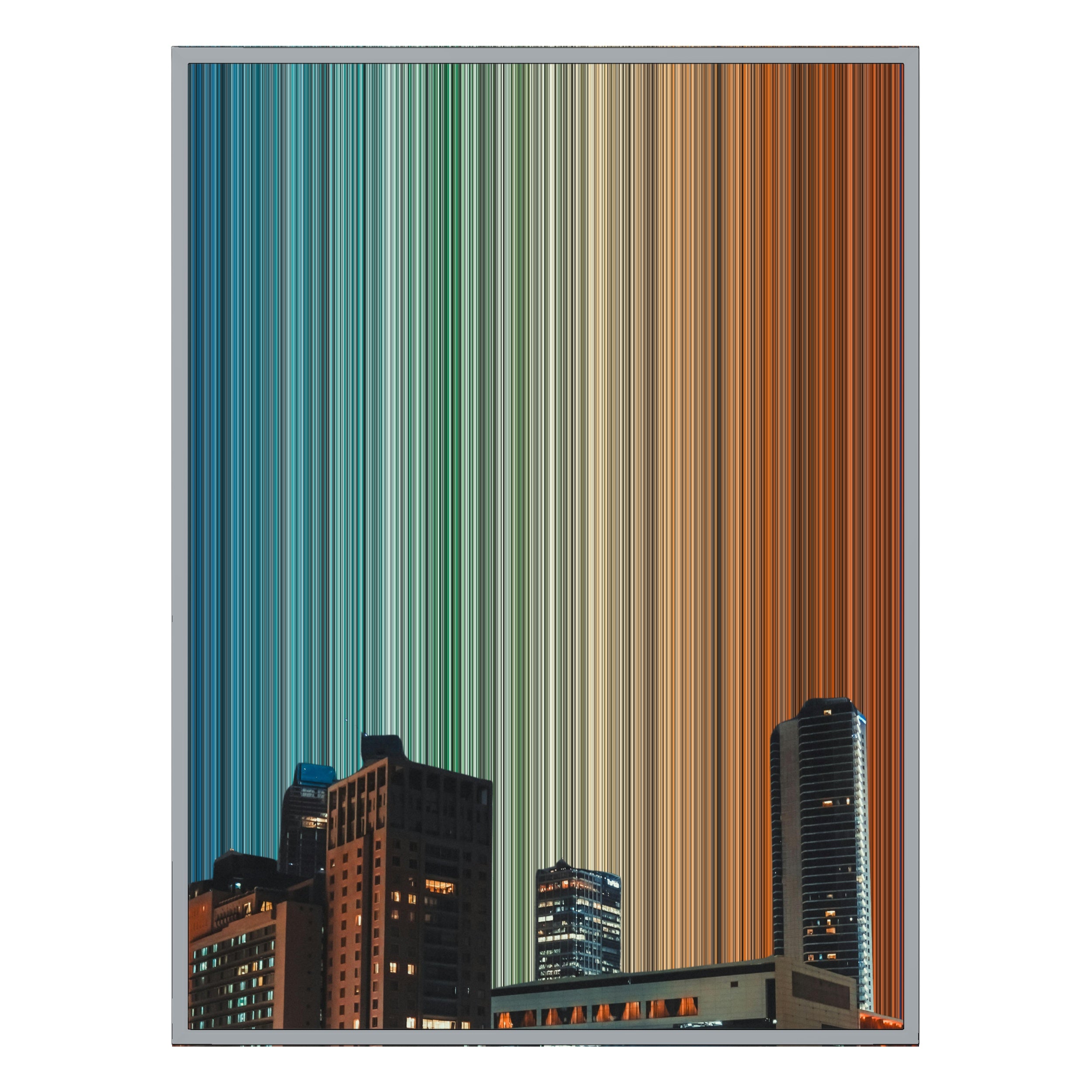 34×42" Metallic Float Frame Canvas - Silver Frame variant