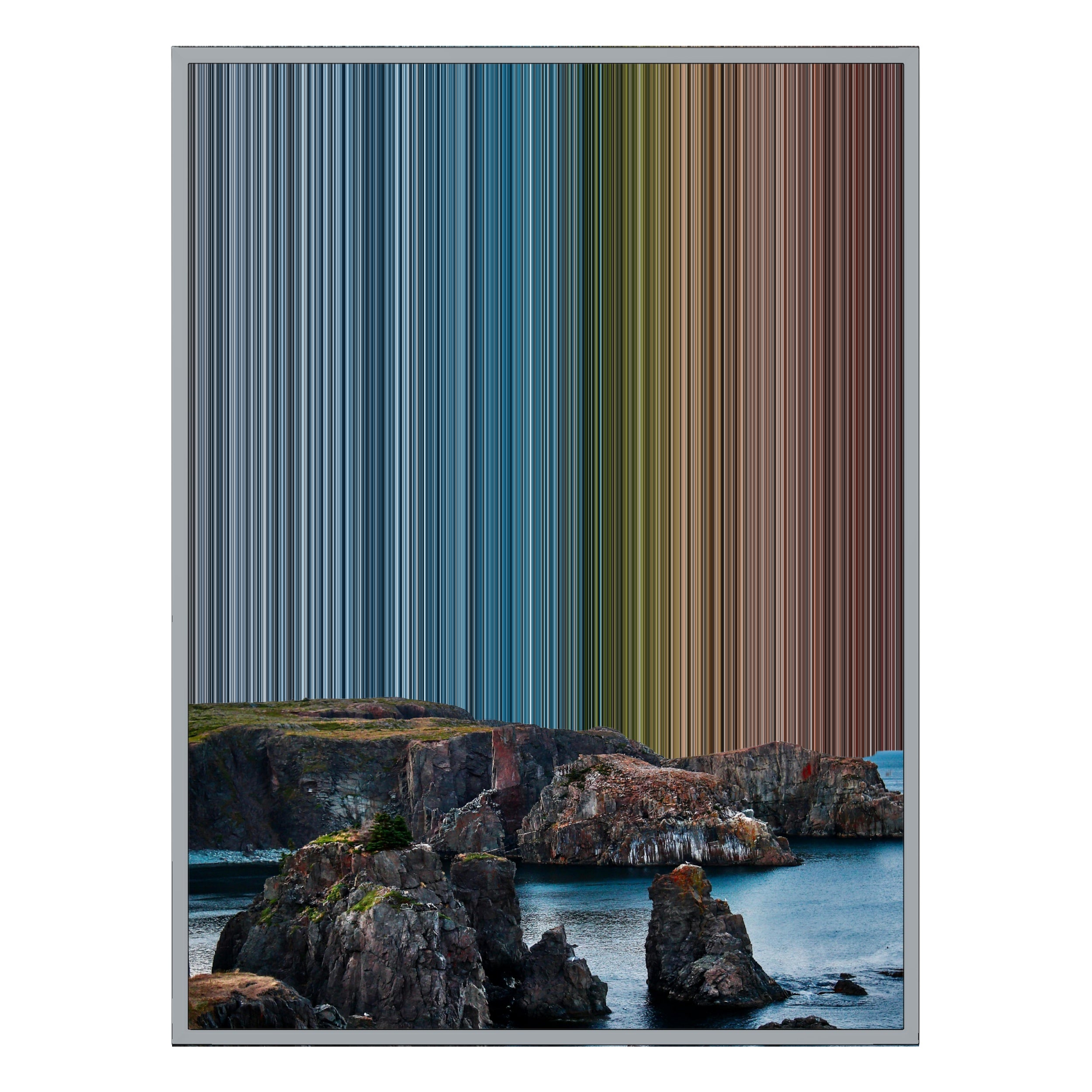 34×42" Metallic Float Frame Canvas - Silver Frame variant