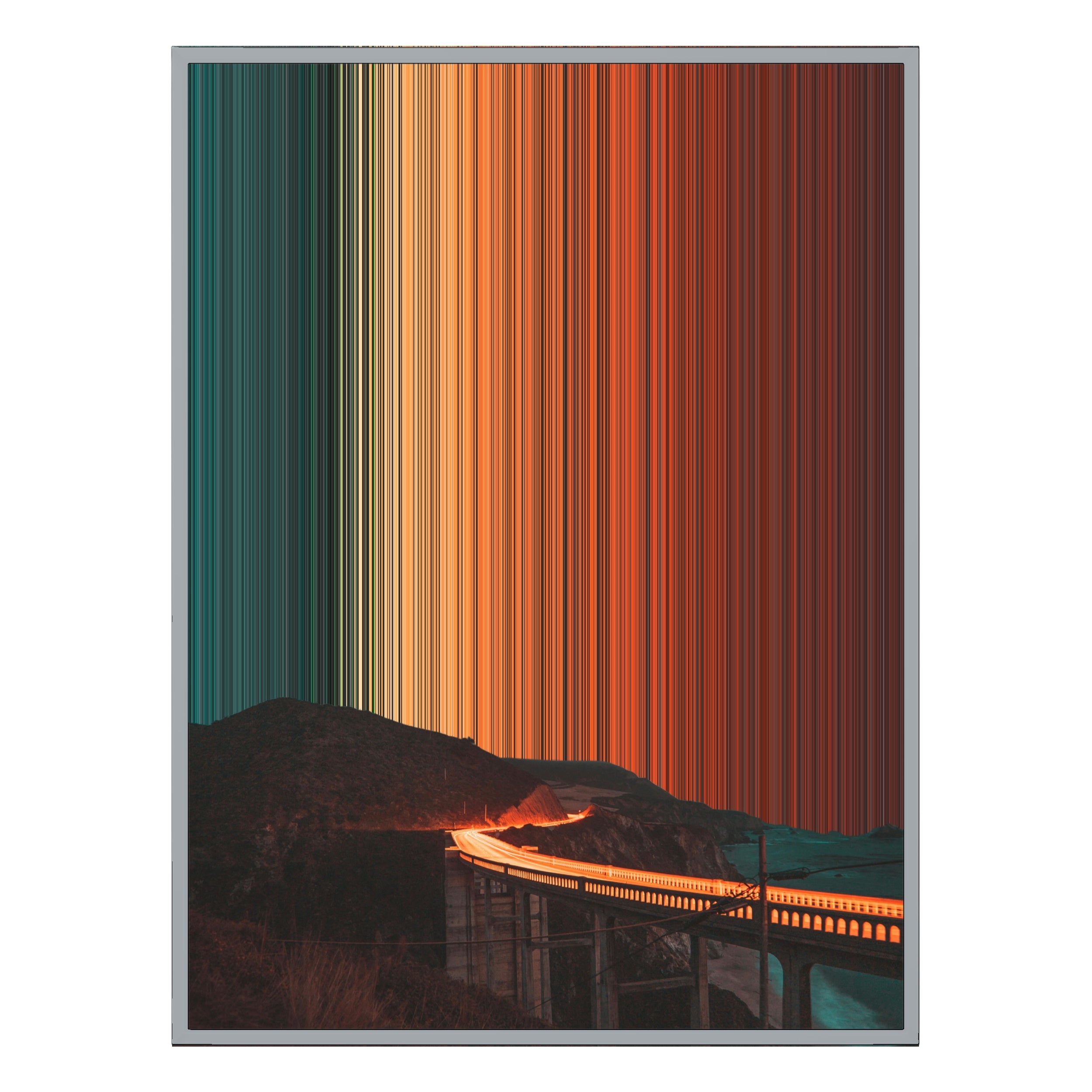 34×42" Metallic Float Frame Canvas - Silver Frame variant