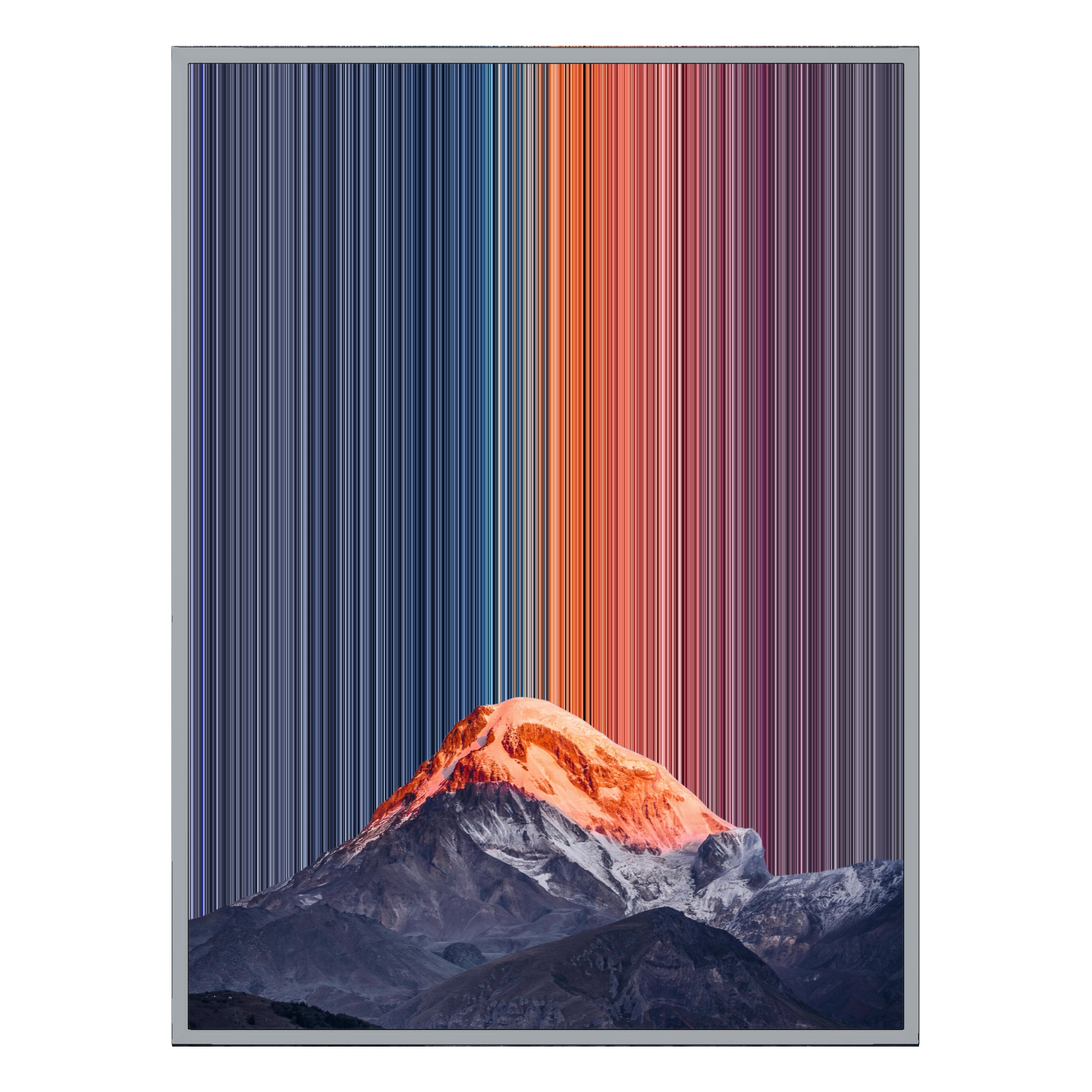 34×42" Metallic Float Frame Canvas - Silver Frame variant