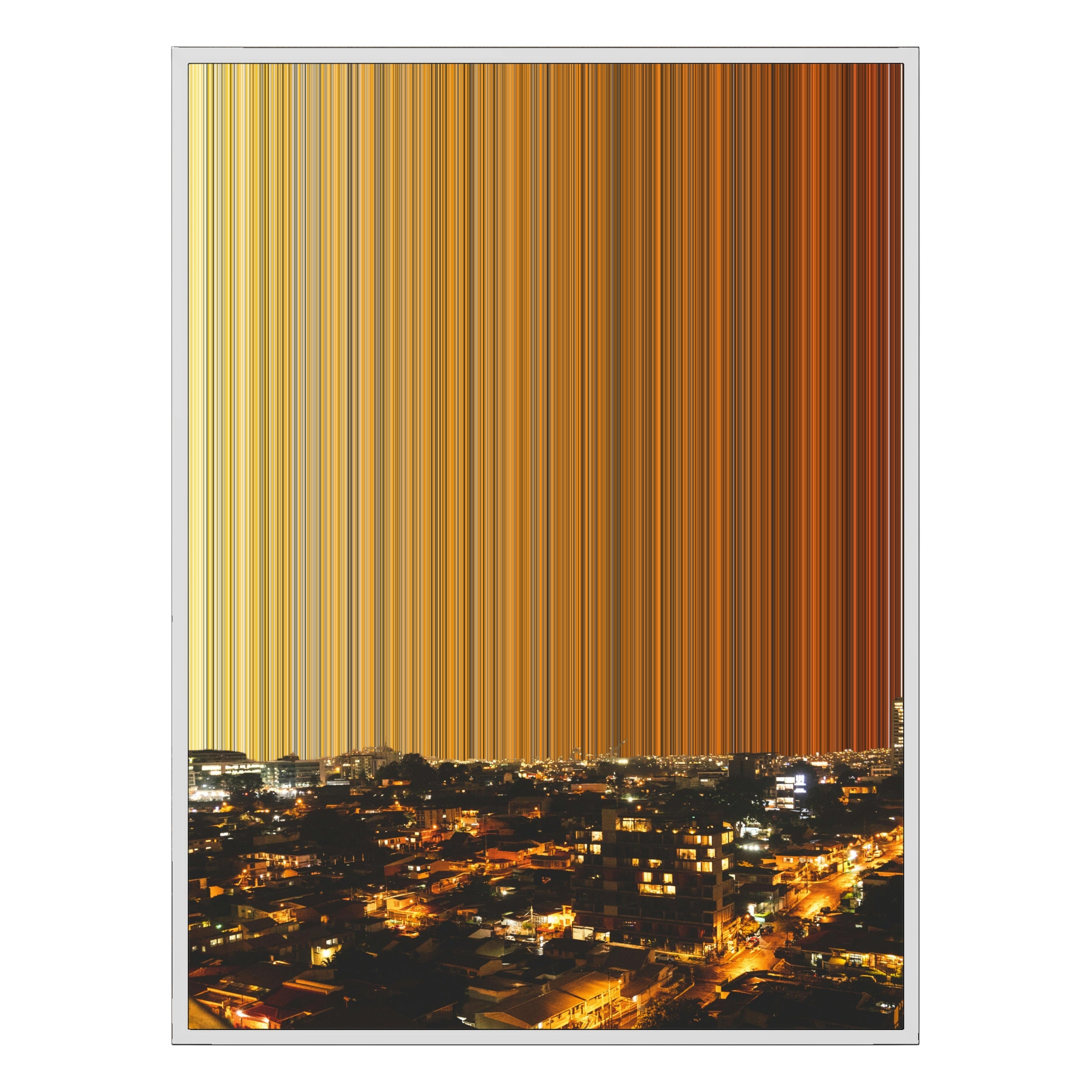 34×42" Metallic Float Frame Canvas - White Frame variant