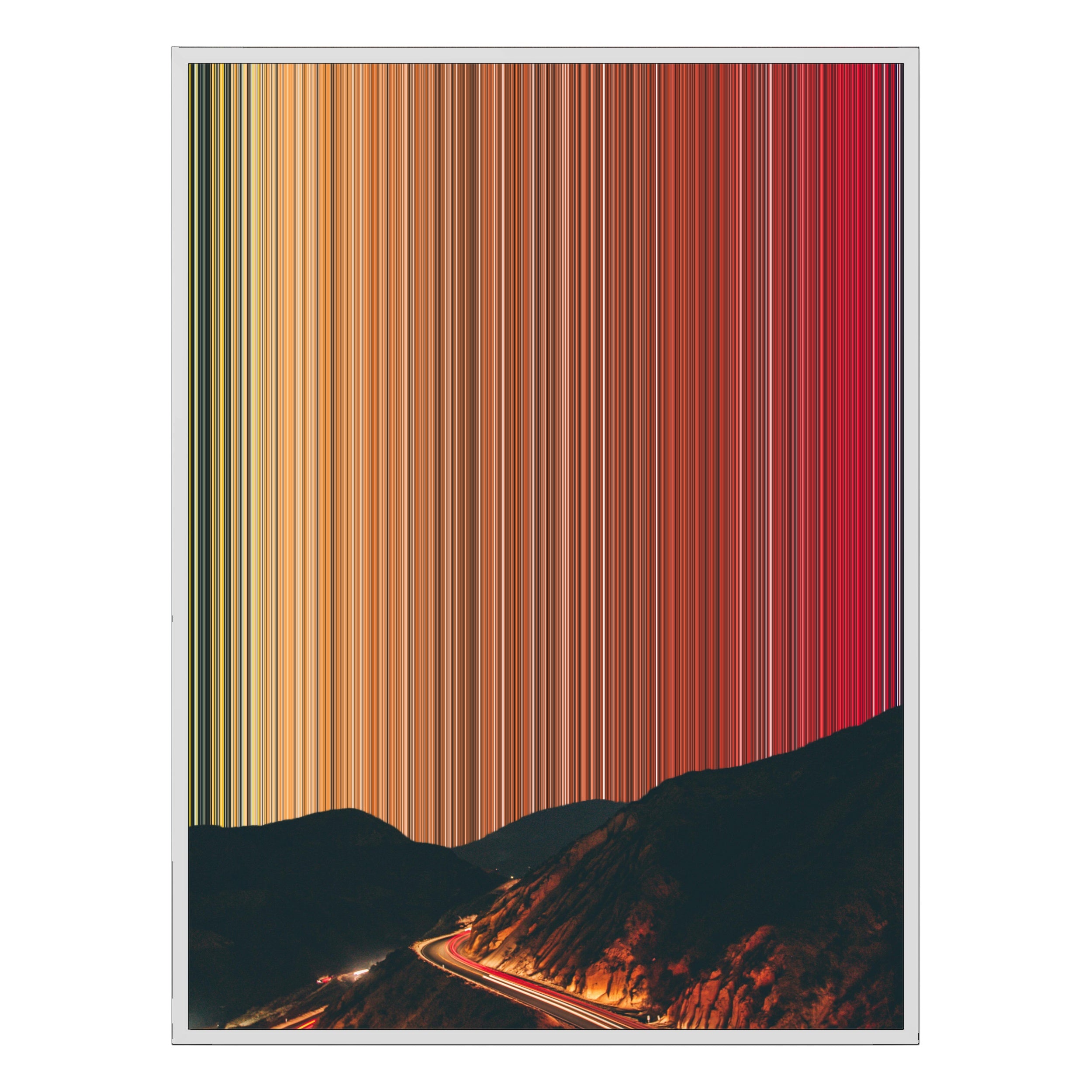 34×42" Metallic Float Frame Canvas - White Frame variant