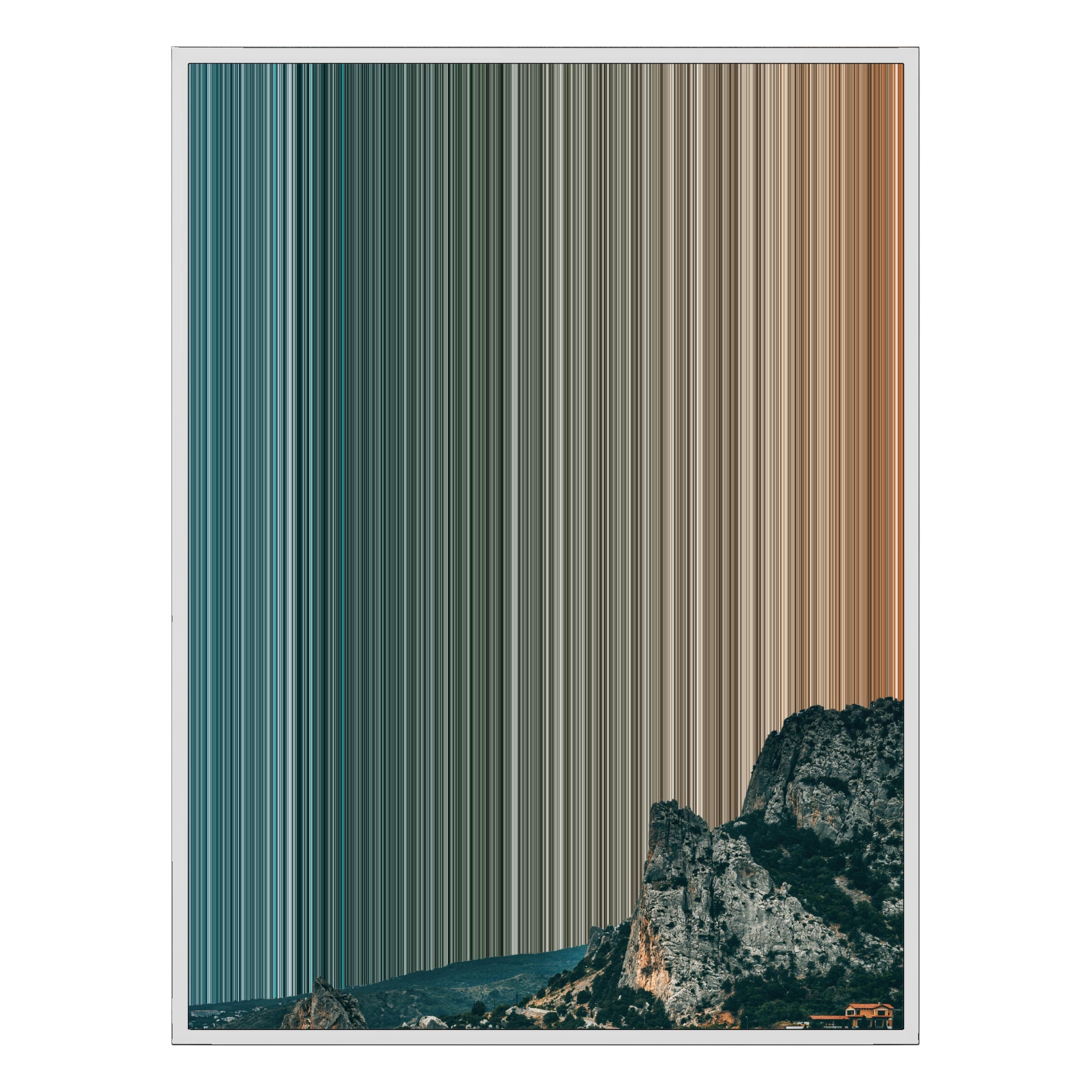 34×42" Metallic Float Frame Canvas - White Frame variant