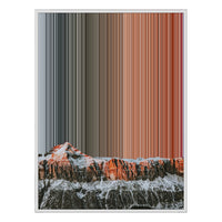 34×42" Metallic Float Frame Canvas - White Frame variant