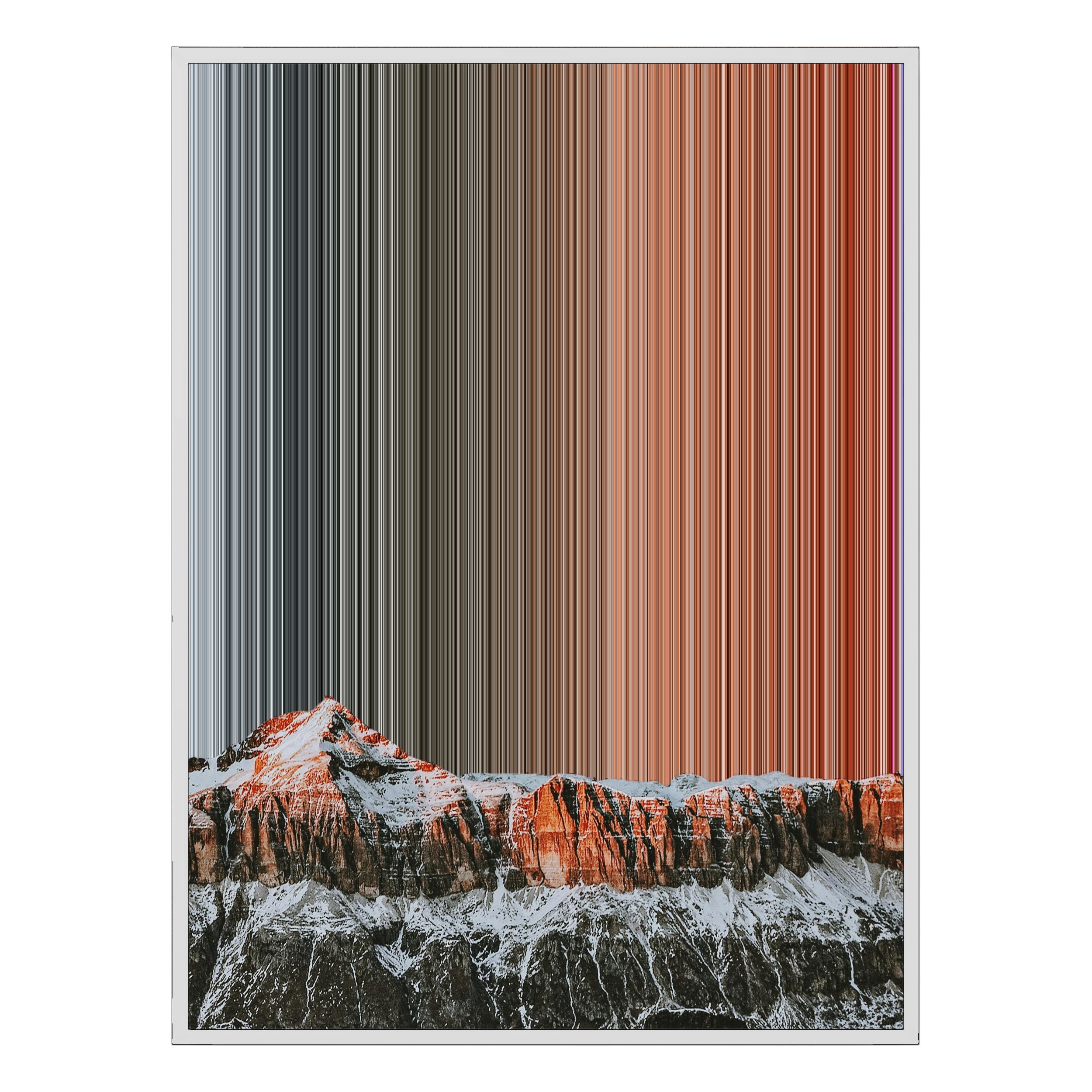 34×42" Metallic Float Frame Canvas - White Frame variant