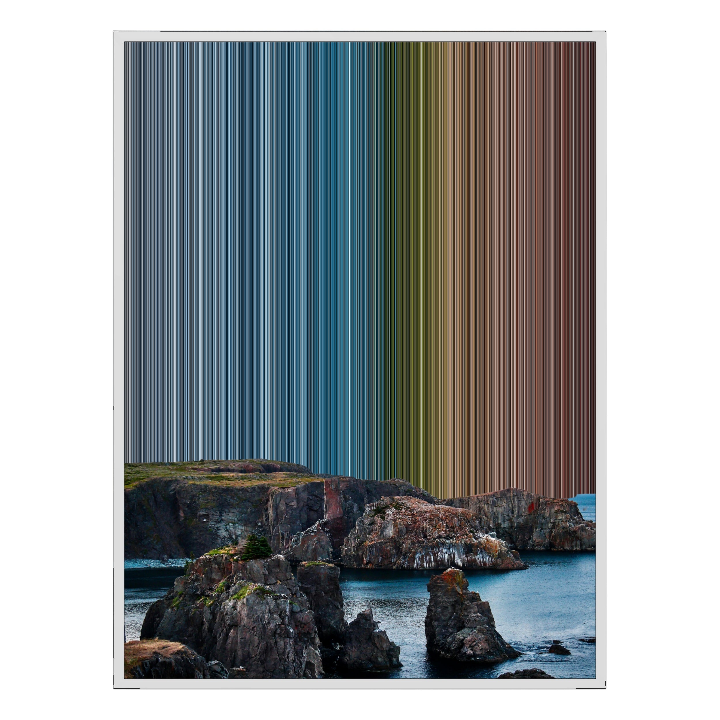 34×42" Metallic Float Frame Canvas - White Frame variant