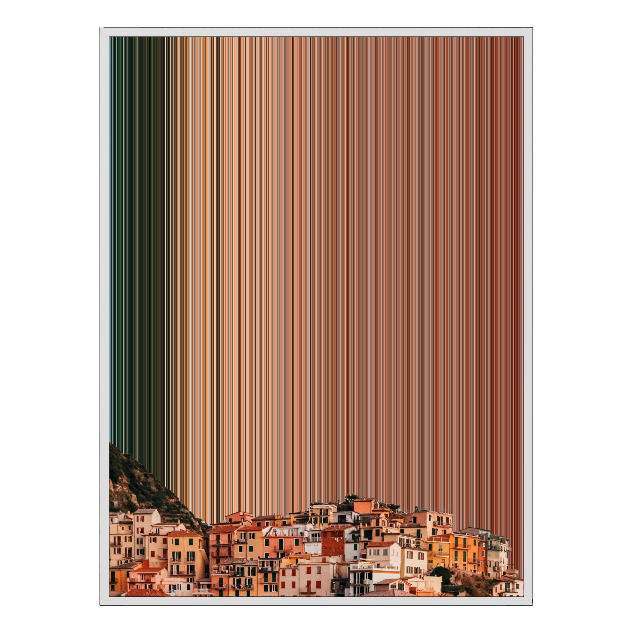 34×42" Metallic Float Frame Canvas - White Frame variant