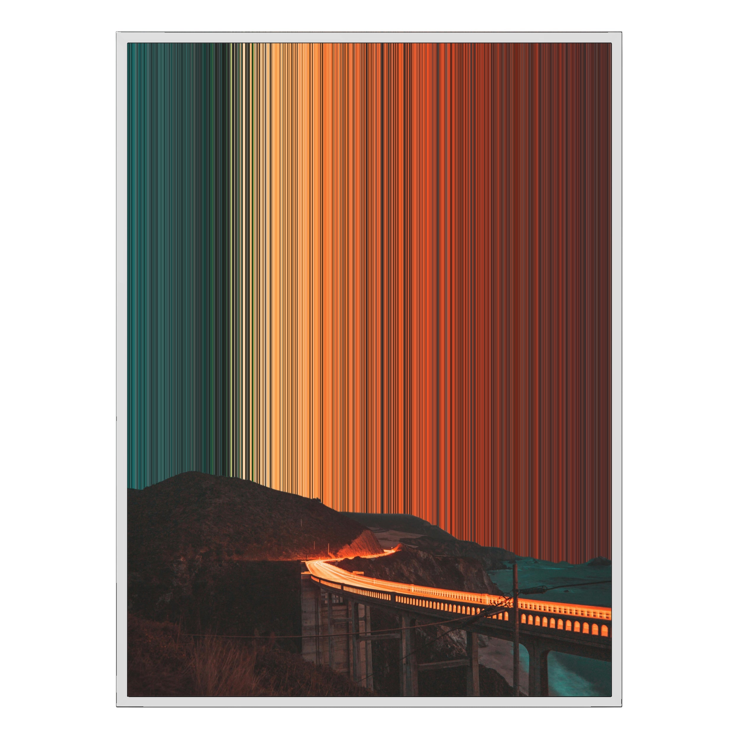 34×42" Metallic Float Frame Canvas - White Frame variant