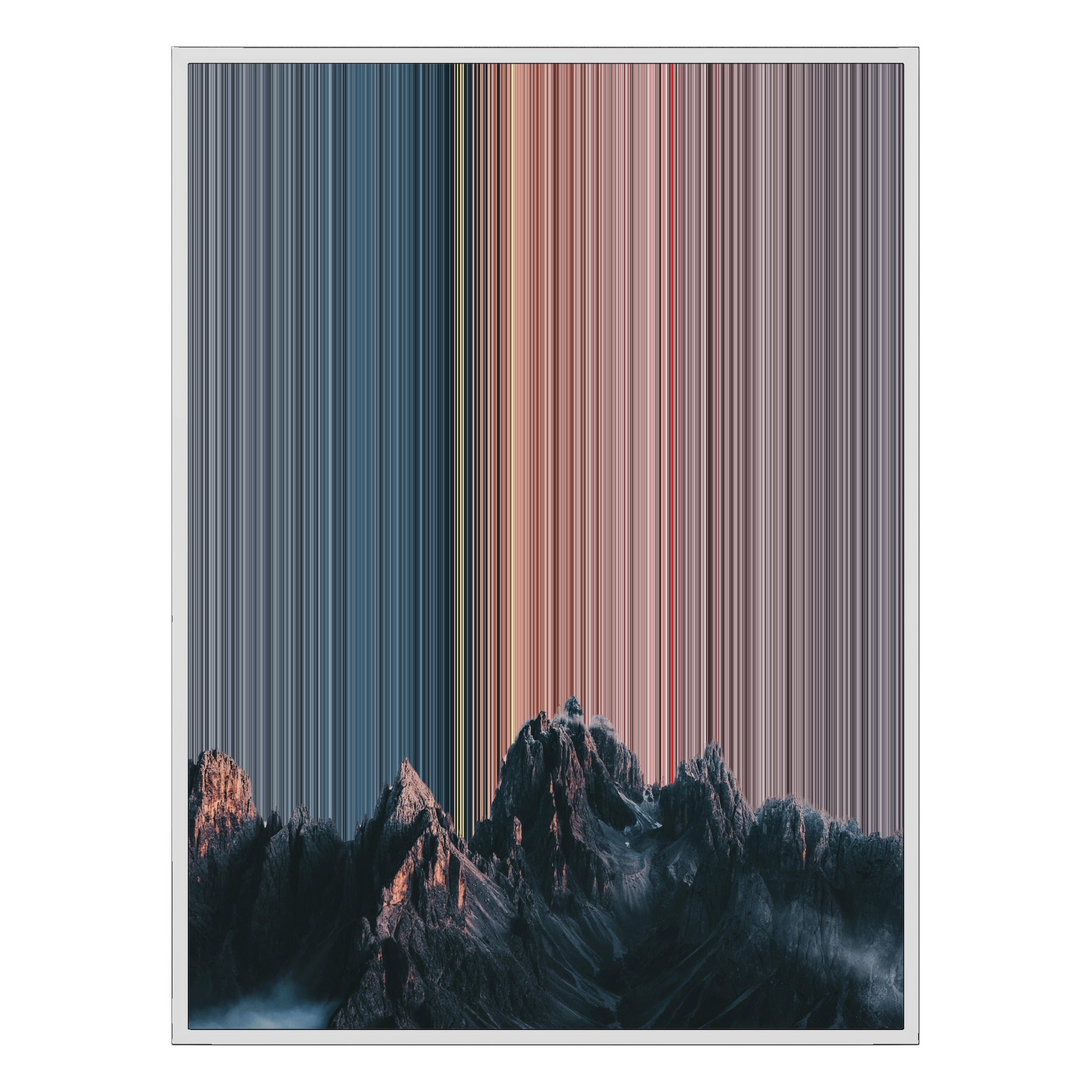 34×42" Metallic Float Frame Canvas - White Frame variant